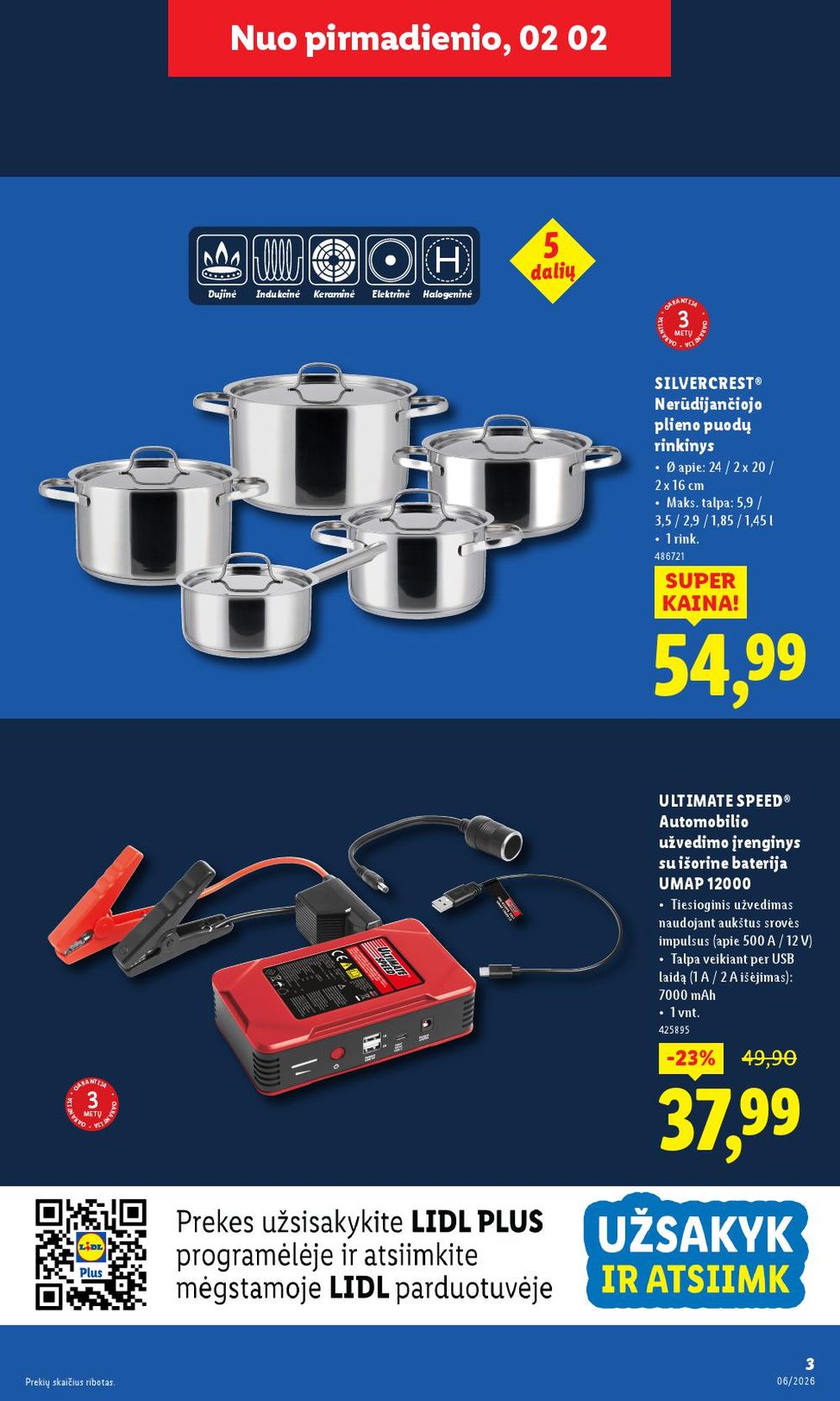 LIDL - Ne maisto prekių pasiūlymai (2026 02 02 - 2026 02 08) | 3