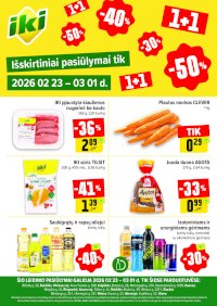 Specialūs pasiūlymai IKI parduotuvės klientams (2026-02-23 - 2026-03-01)