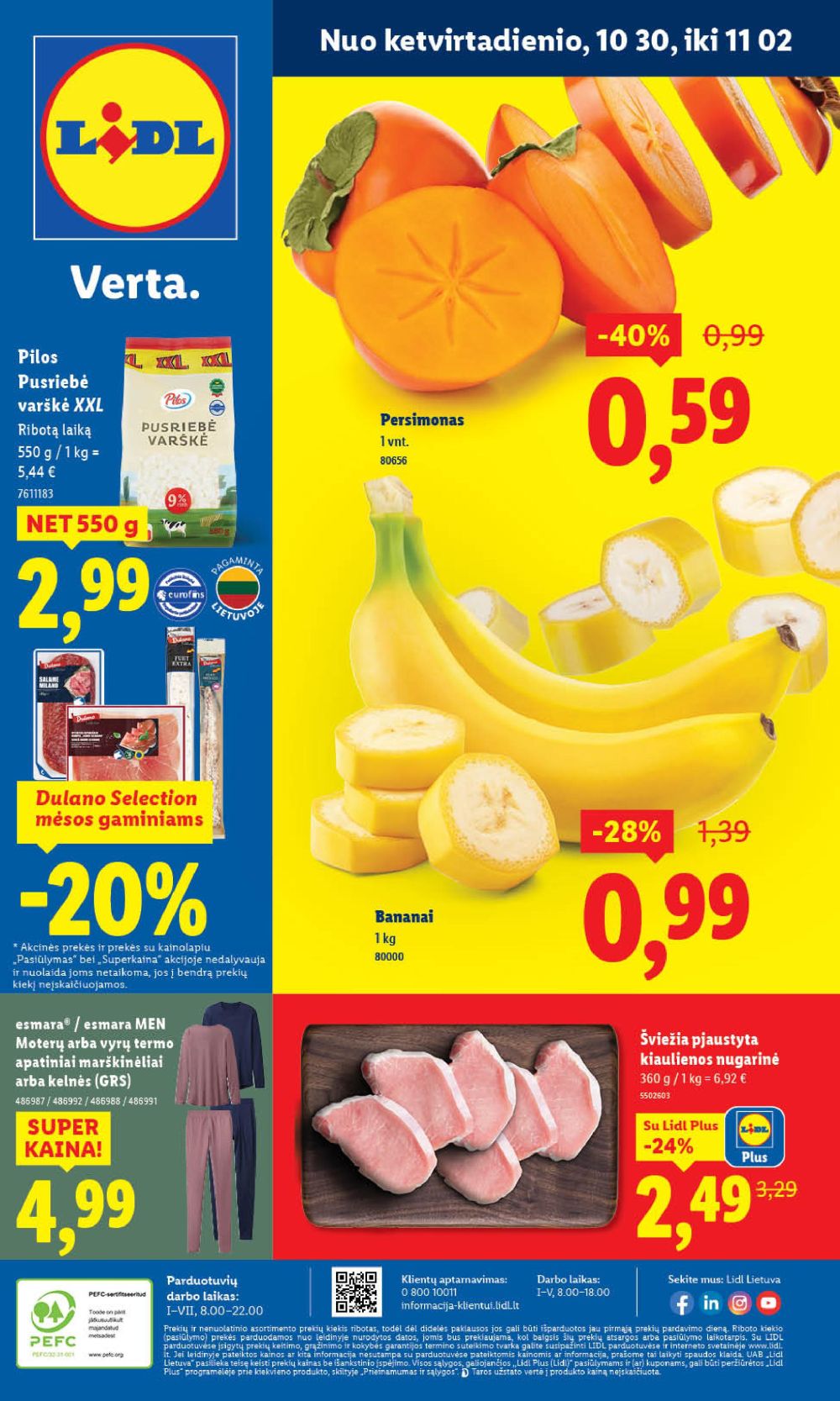 LIDL - Maisto prekių pasiūlymai (2025 10 30 - 2025 11 02) | 1
