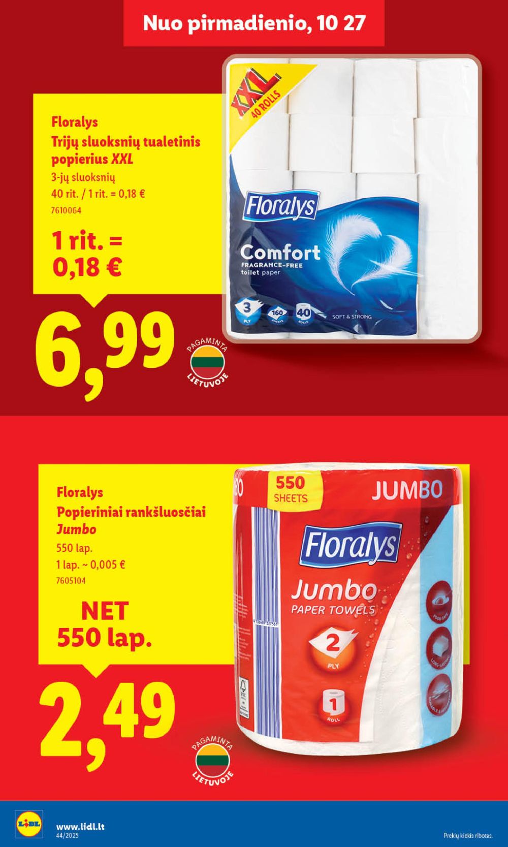 LIDL - Maisto prekių pasiūlymai (2025 10 30 - 2025 11 02) | 36