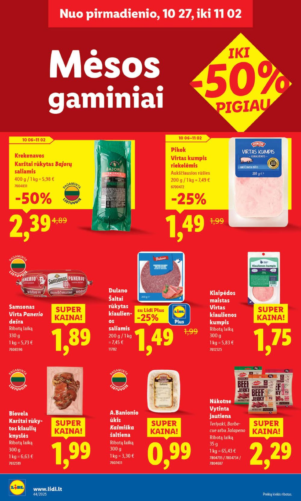 LIDL - Maisto prekių pasiūlymai (2025 10 30 - 2025 11 02) | 40