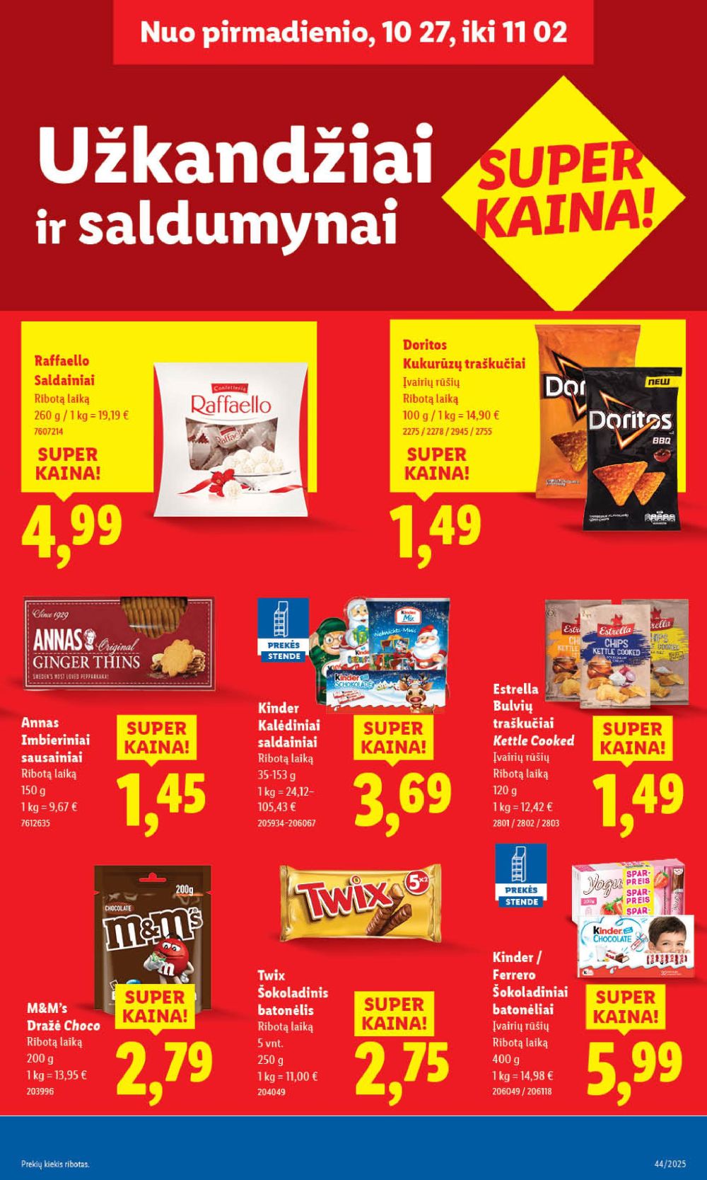 LIDL - Maisto prekių pasiūlymai (2025 10 30 - 2025 11 02) | 43