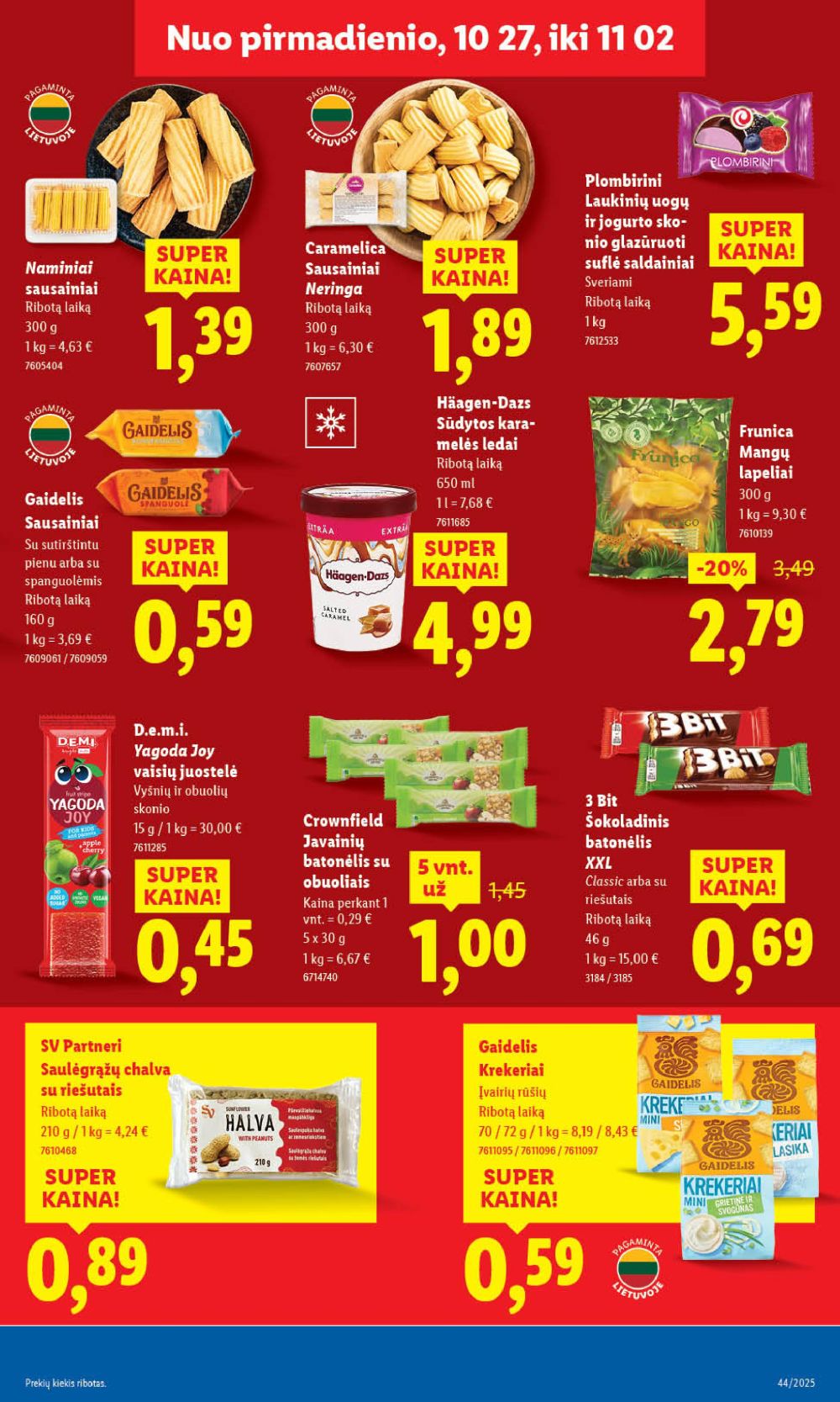 LIDL - Maisto prekių pasiūlymai (2025 10 30 - 2025 11 02) | 47