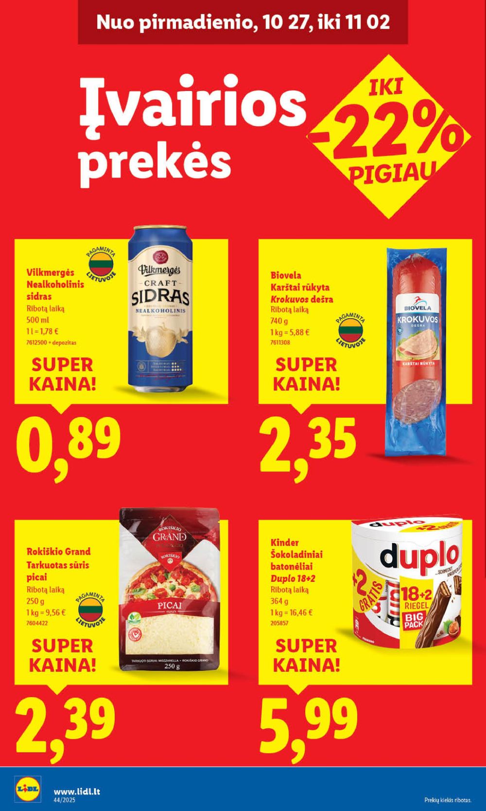 LIDL - Maisto prekių pasiūlymai (2025 10 30 - 2025 11 02) | 48