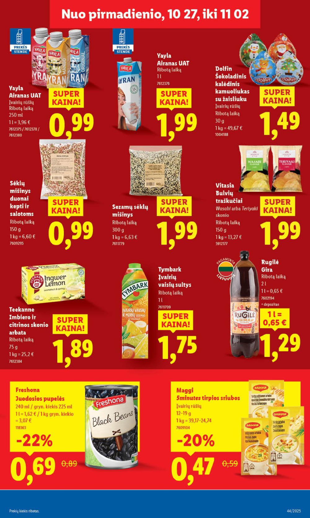 LIDL - Maisto prekių pasiūlymai (2025 10 30 - 2025 11 02) | 49