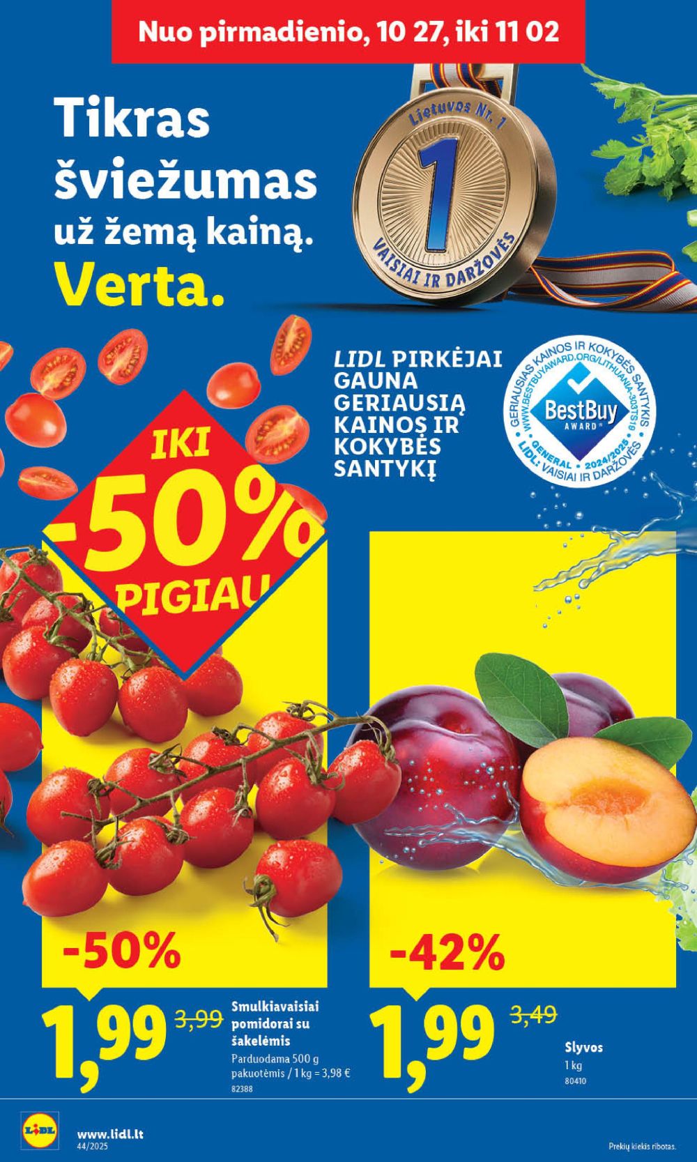 LIDL - Maisto prekių pasiūlymai (2025 10 30 - 2025 11 02) | 6