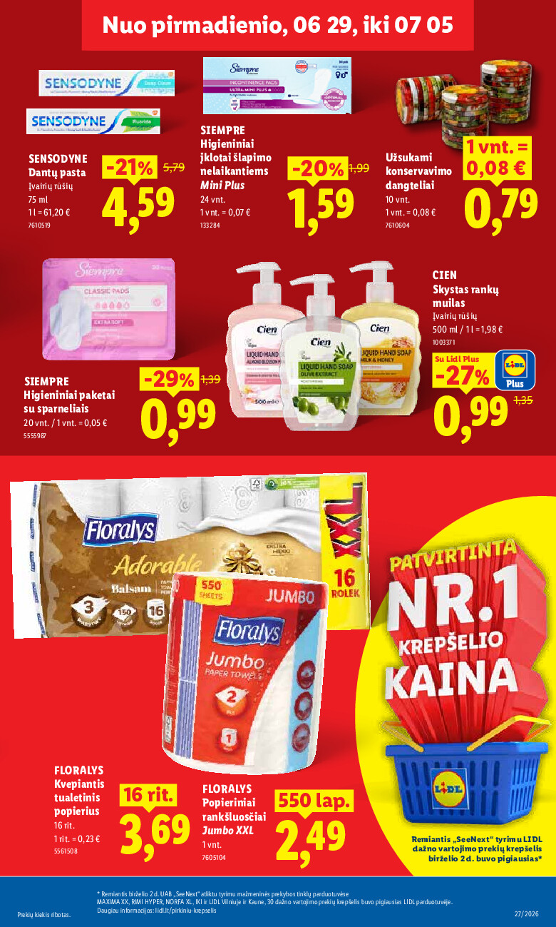 MAISTO PREKIŲ PASIŪLYMAI (2026-06-29 - 2026-07-05) | 27