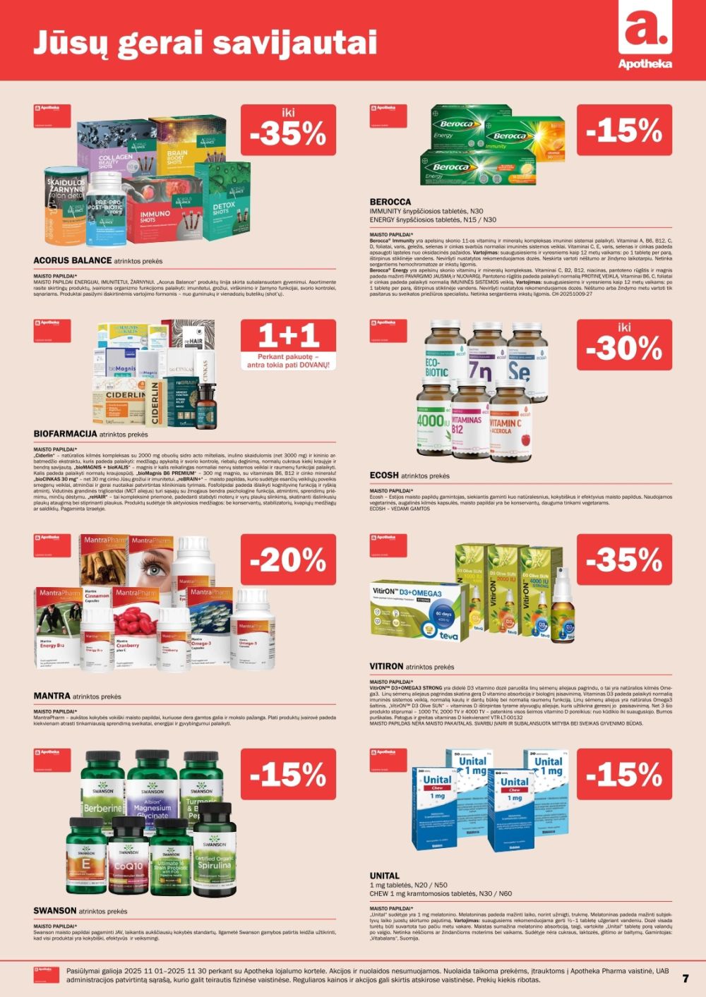 APOTHEKA (2025 11 01 - 2025 11 30) | 7
