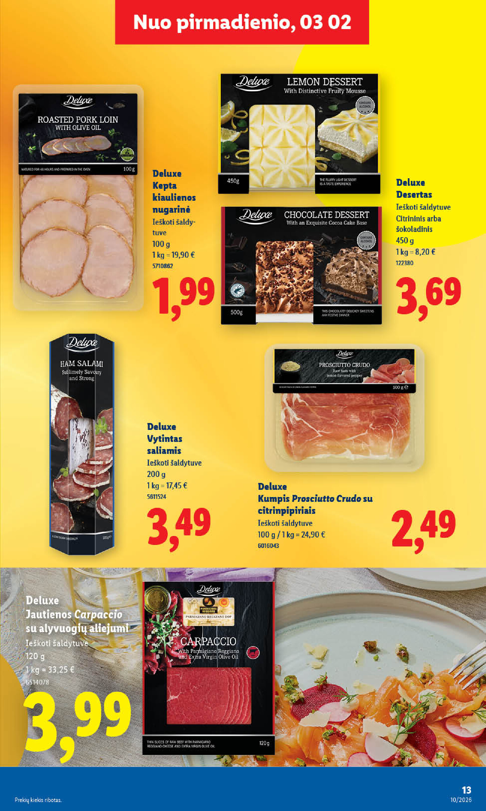 MAISTO PREKIŲ PASIŪLYMAI (2026-03-02 - 2026-03-08) | 13