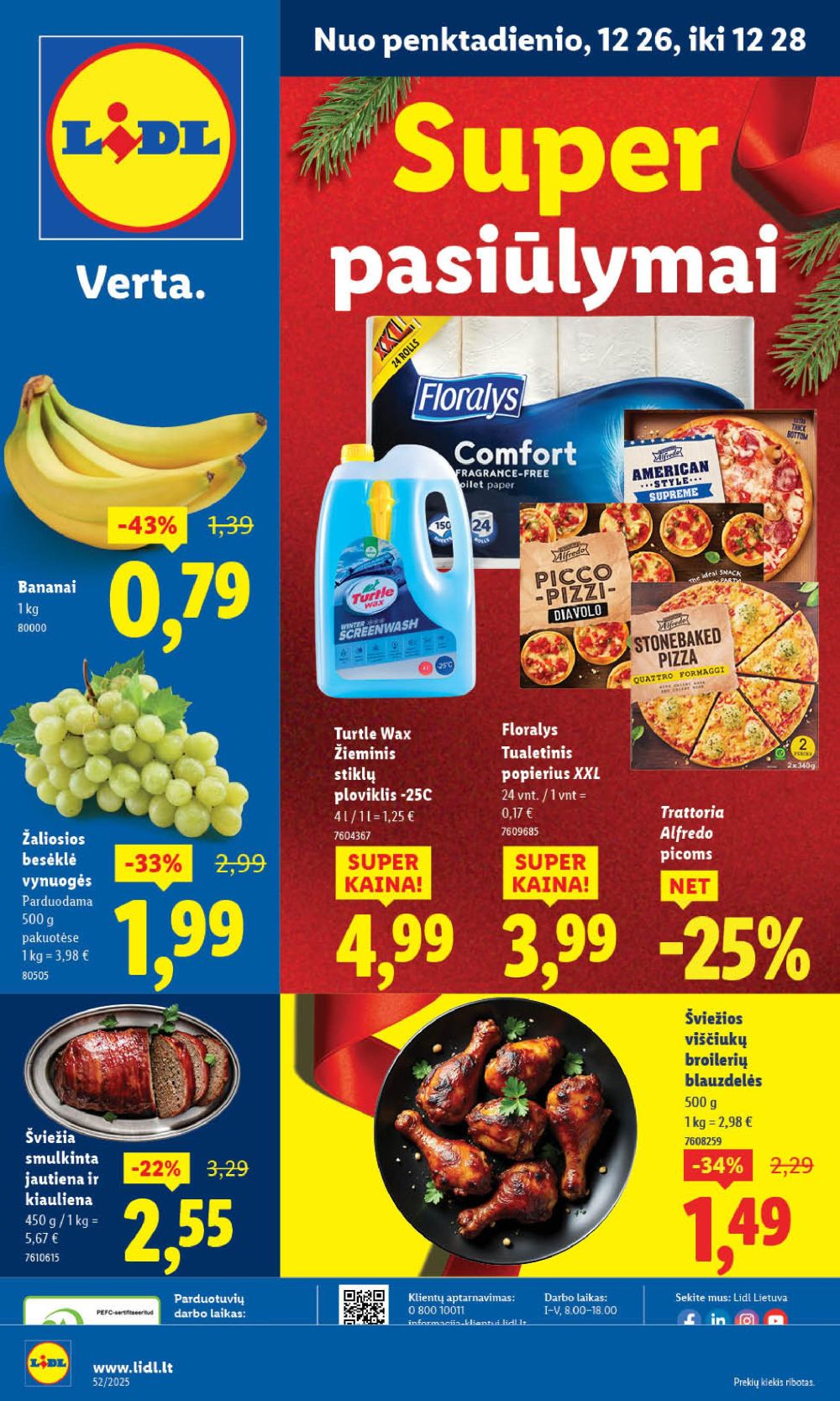 LIDL - Maisto prekių pasiūlymai (2025 12 26 - 2025 12 28) | 1