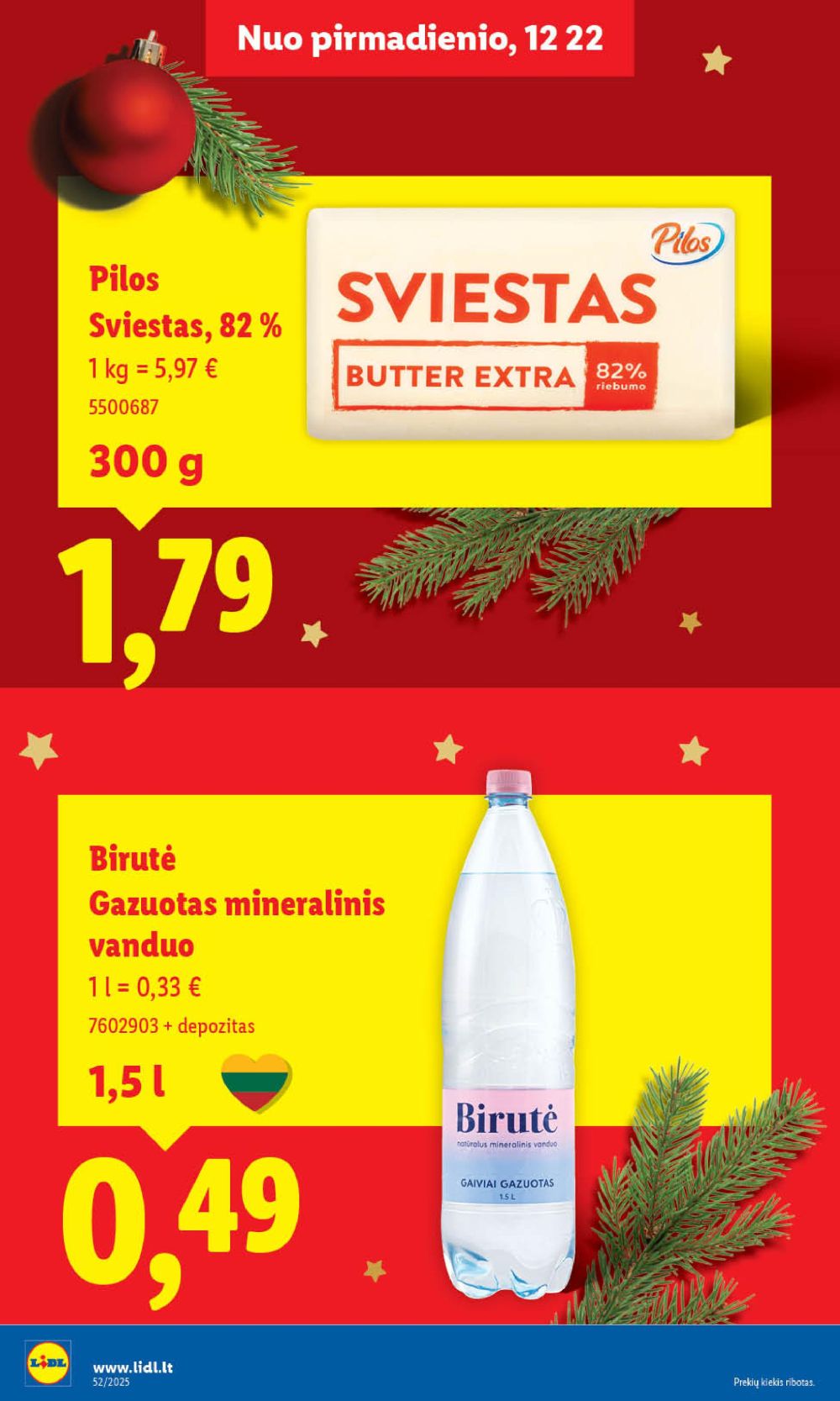 LIDL - Maisto prekių pasiūlymai (2025 12 26 - 2025 12 28) | 22