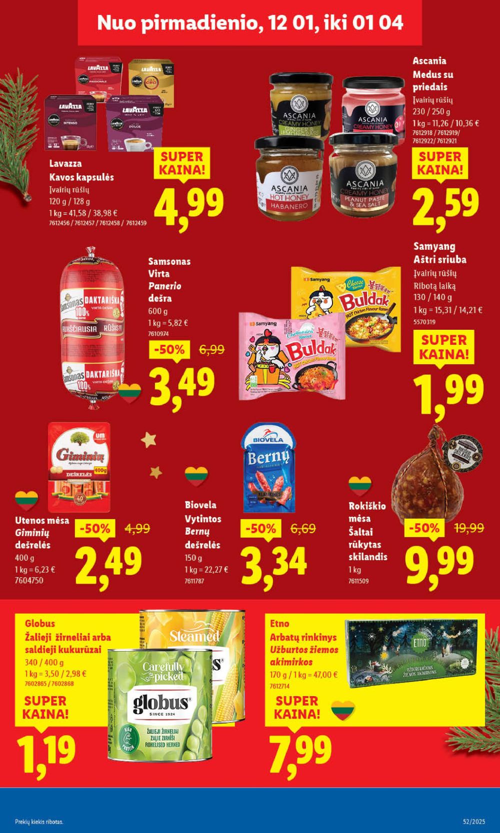 LIDL - Maisto prekių pasiūlymai (2025 12 26 - 2025 12 28) | 27