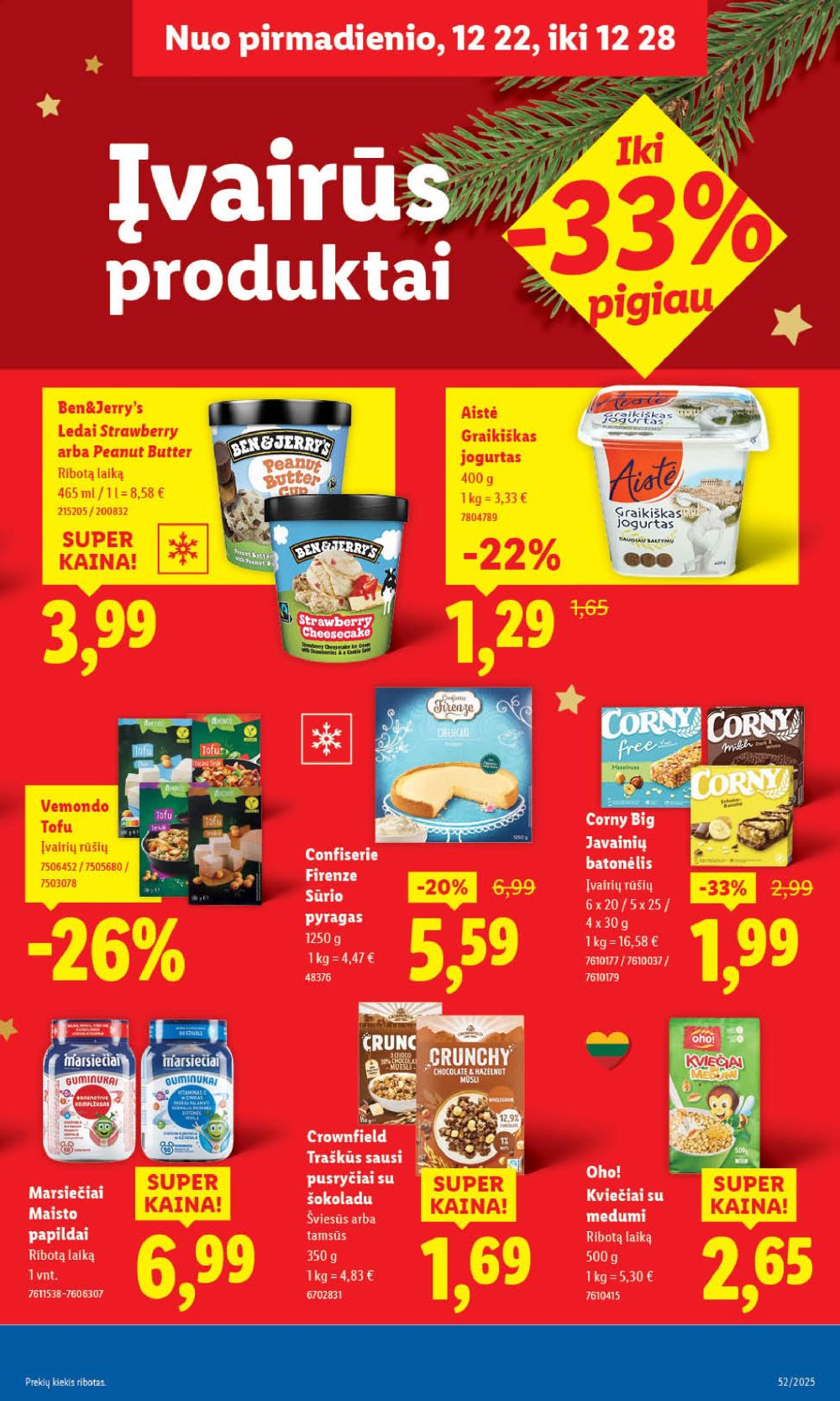LIDL - Maisto prekių pasiūlymai (2025 12 26 - 2025 12 28) | 29