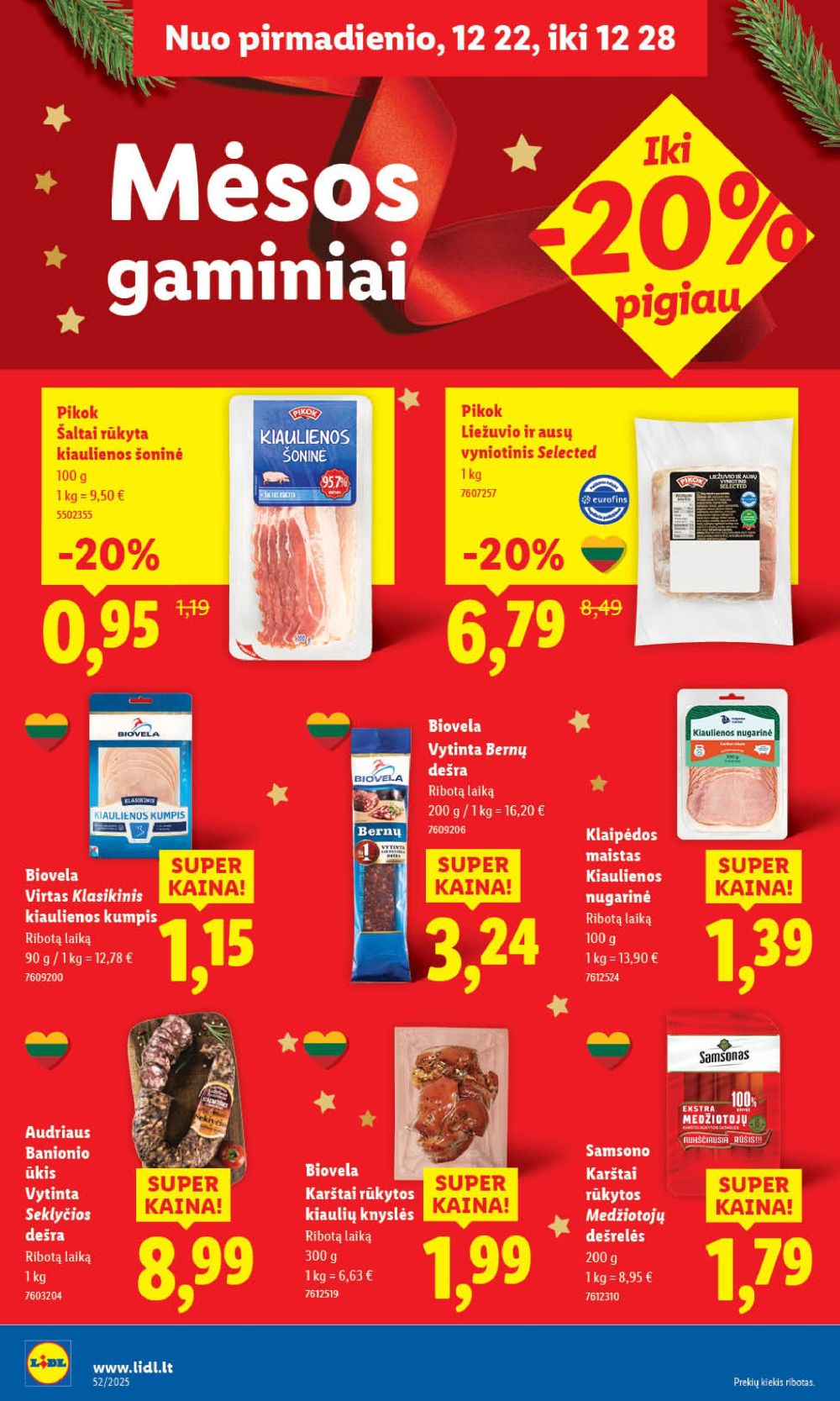 LIDL - Maisto prekių pasiūlymai (2025 12 26 - 2025 12 28) | 30