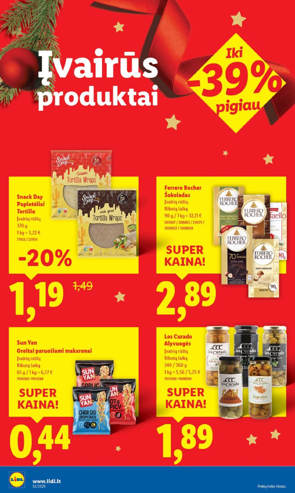 LIDL - Maisto prekių pasiūlymai (2025 12 26 - 2025 12 28) | 36