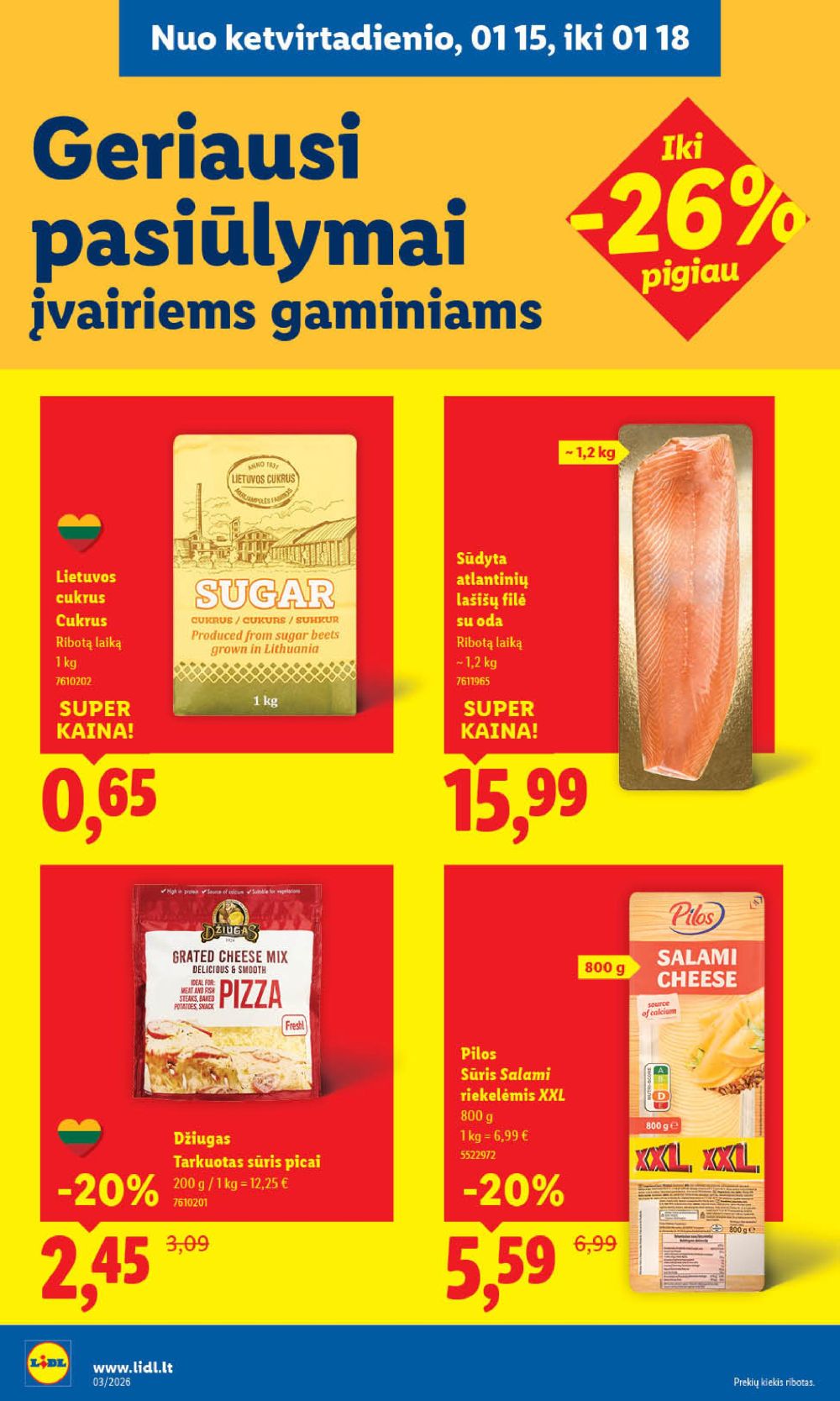 LIDL - Maisto prekių pasiūlymai (2026 01 12 - 2026 01 18) | 26