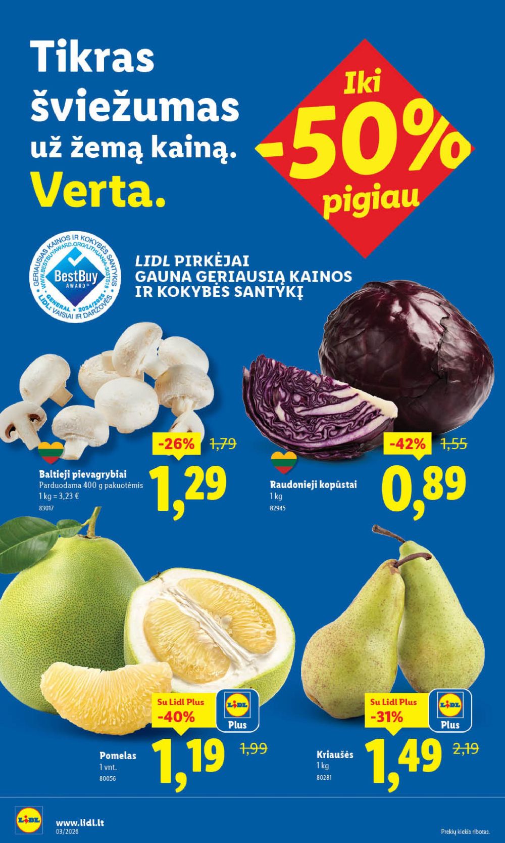 LIDL - Maisto prekių pasiūlymai (2026 01 12 - 2026 01 18) | 30