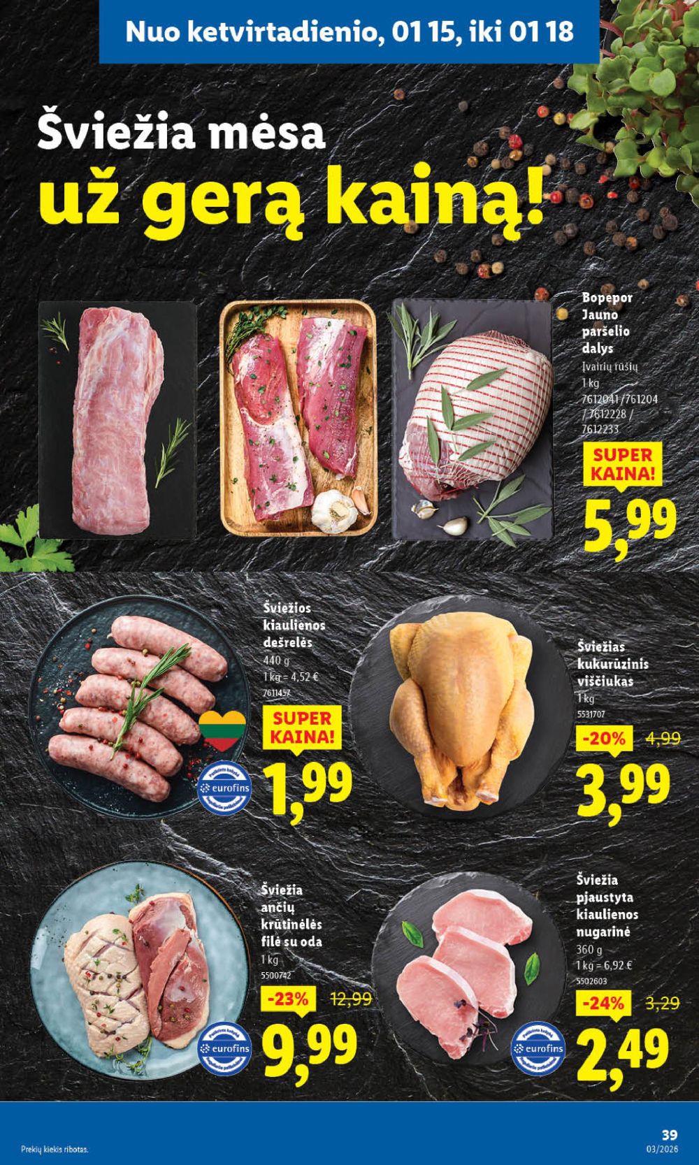 LIDL - Maisto prekių pasiūlymai (2026 01 12 - 2026 01 18) | 33