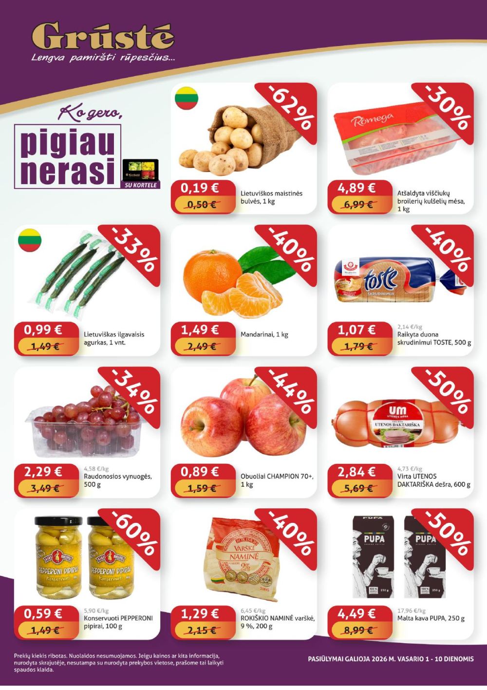 GRŪSTĖ - Ko gero pigiau nerasi (2026 02 01 - 2026 02 10) | 1