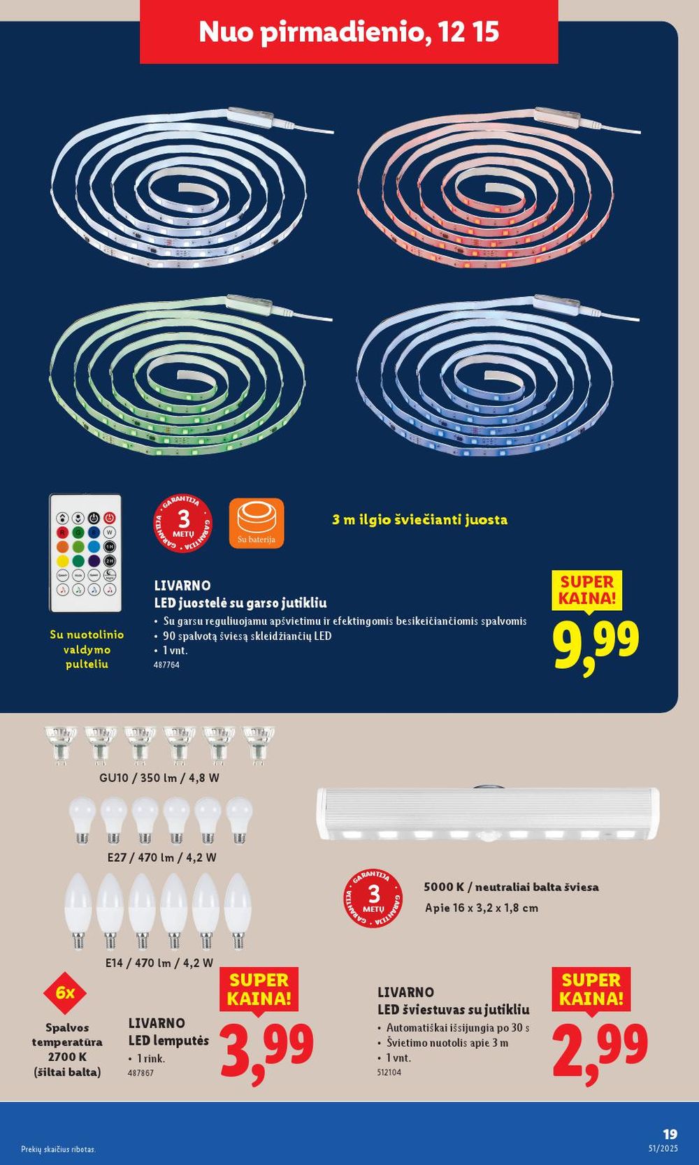 LIDL - Ne maisto prekių pasiūlymai (2025 12 15 - 2025 12 21) | 19