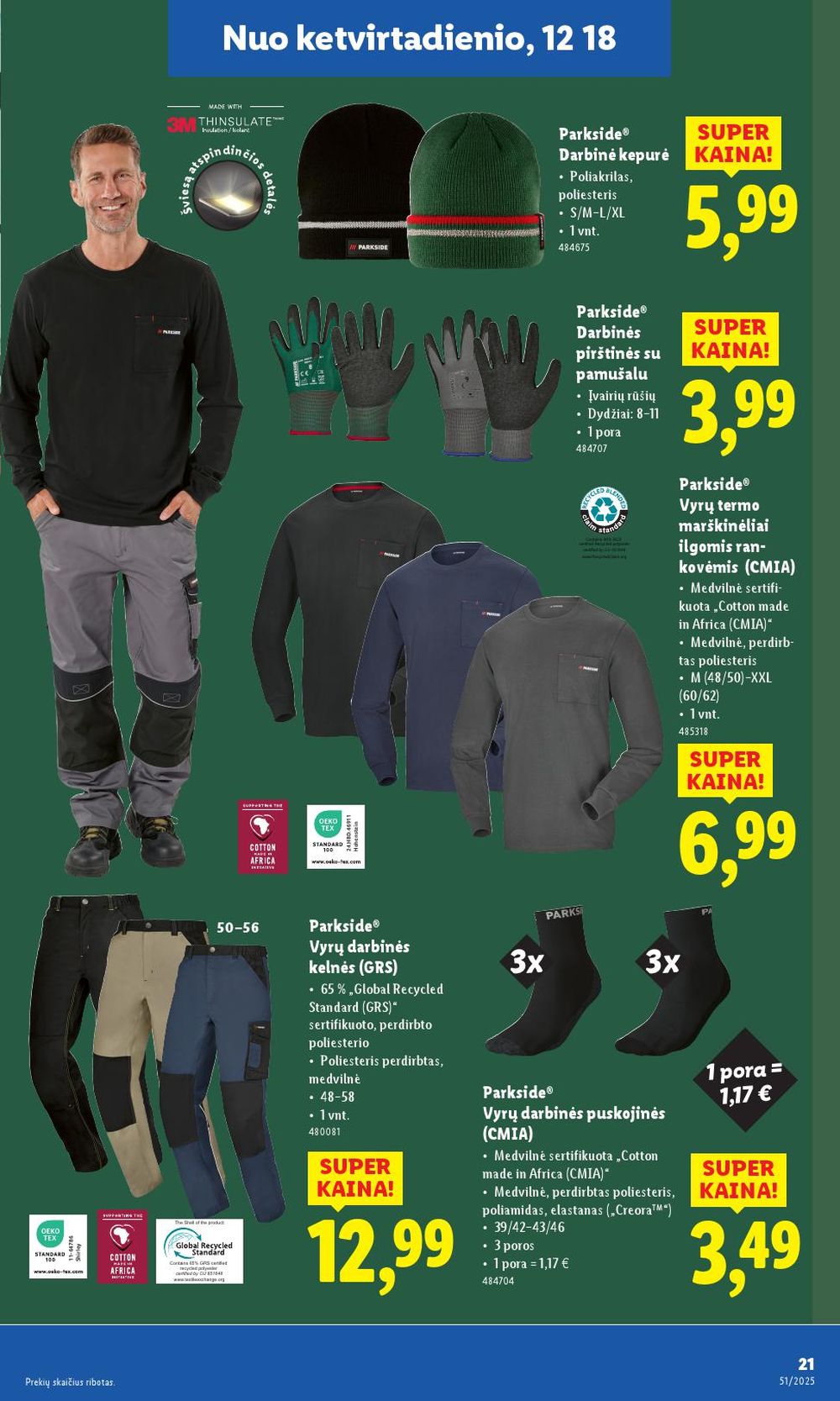 LIDL - Ne maisto prekių pasiūlymai (2025 12 15 - 2025 12 21) | 21