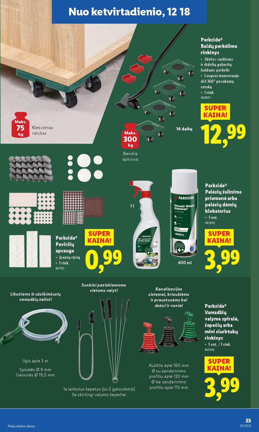 LIDL - Ne maisto prekių pasiūlymai (2025 12 15 - 2025 12 21) | 25