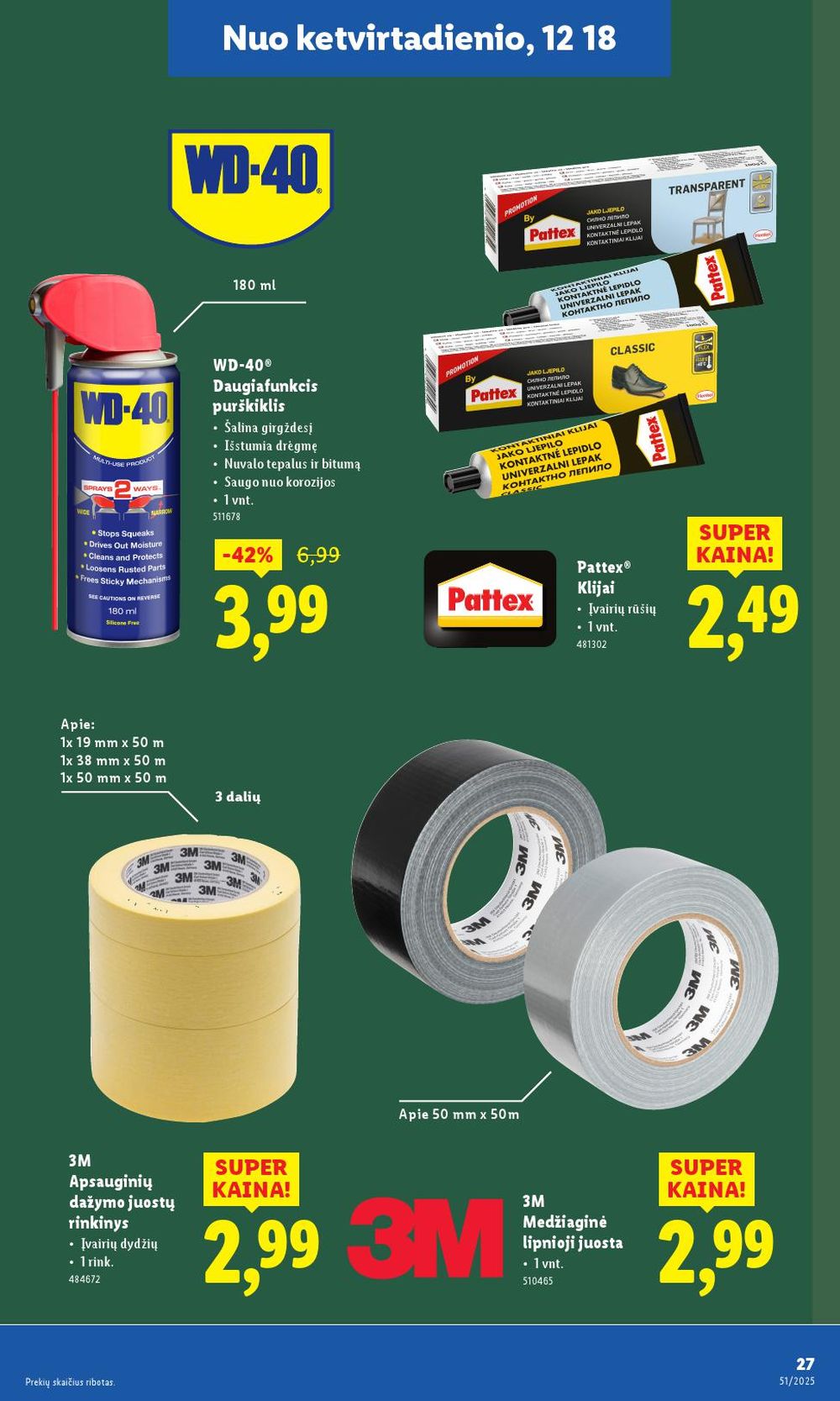 LIDL - Ne maisto prekių pasiūlymai (2025 12 15 - 2025 12 21) | 27