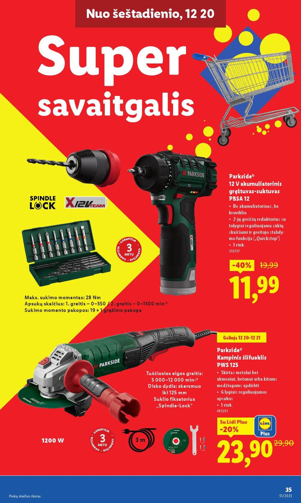 LIDL - Ne maisto prekių pasiūlymai (2025 12 15 - 2025 12 21) | 35