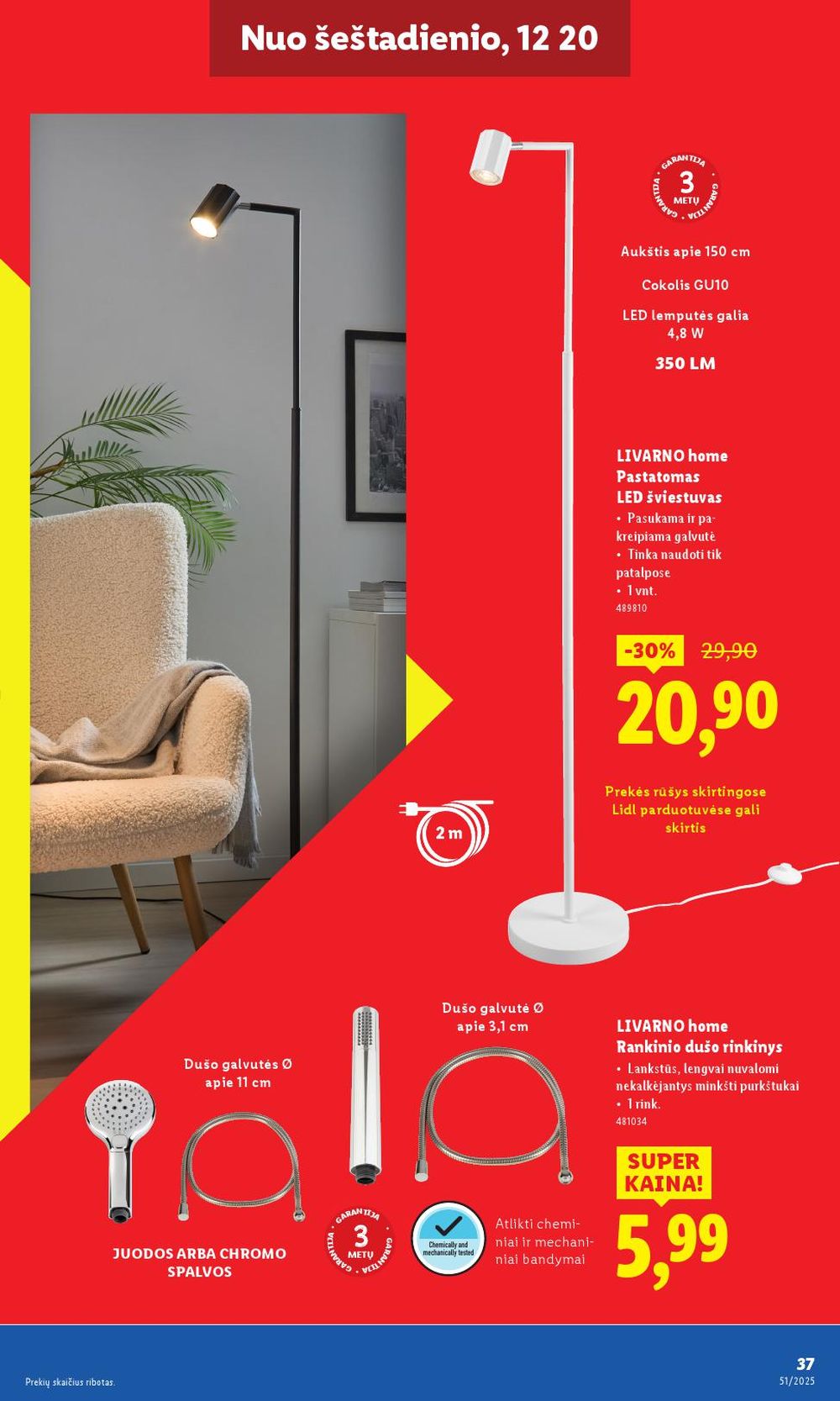 LIDL - Ne maisto prekių pasiūlymai (2025 12 15 - 2025 12 21) | 37