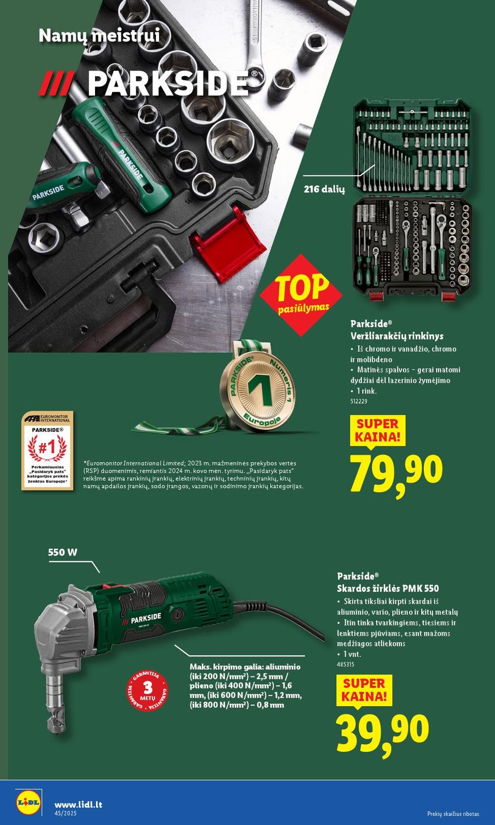 LIDL - Ne maisto prekių pasiūlymai (2025 11 03 - 2025 11 09) | 2