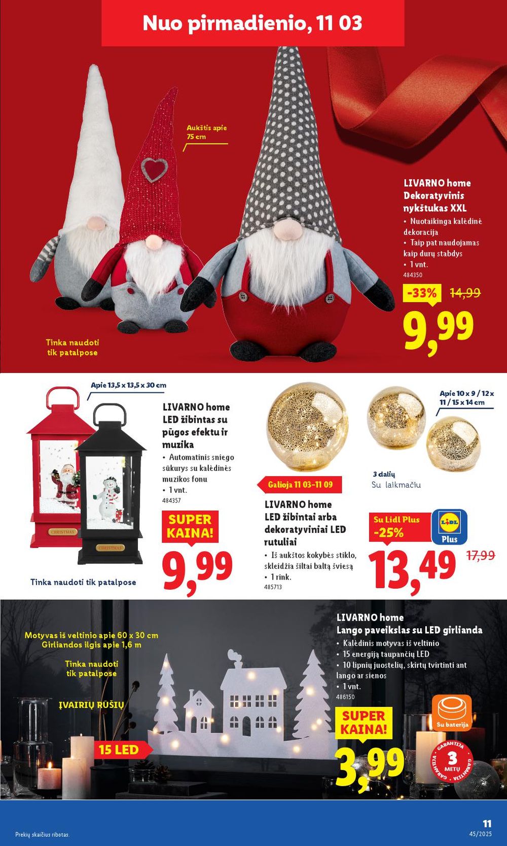 LIDL - Ne maisto prekių pasiūlymai (2025 11 03 - 2025 11 09) | 11