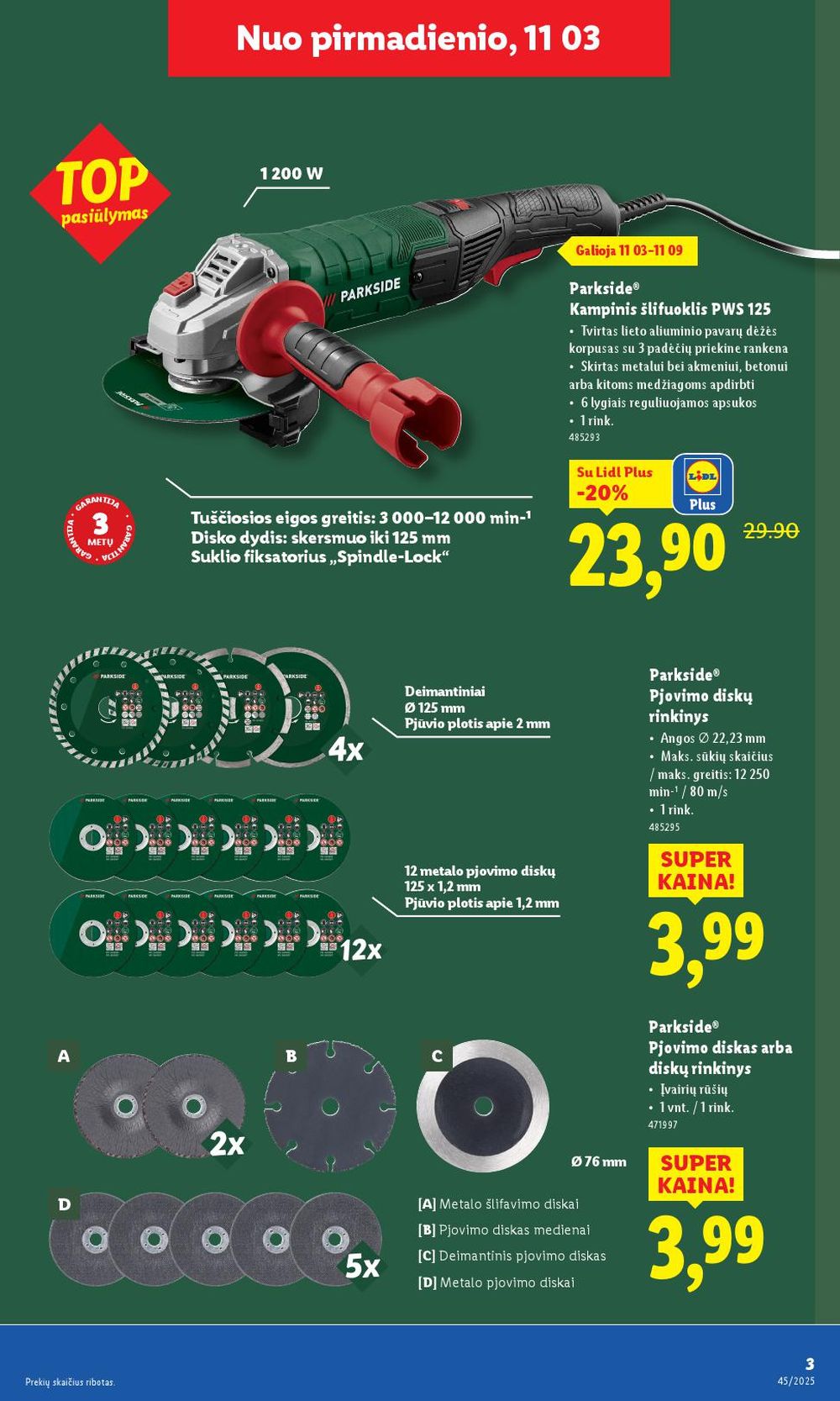 LIDL - Ne maisto prekių pasiūlymai (2025 11 03 - 2025 11 09) | 3