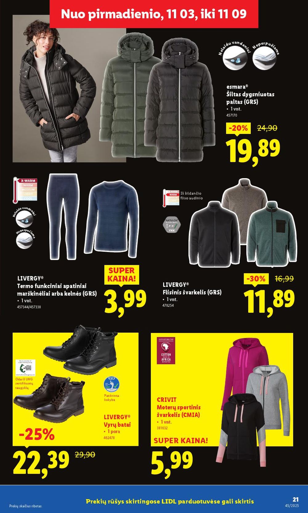 LIDL - Ne maisto prekių pasiūlymai (2025 11 03 - 2025 11 09) | 21