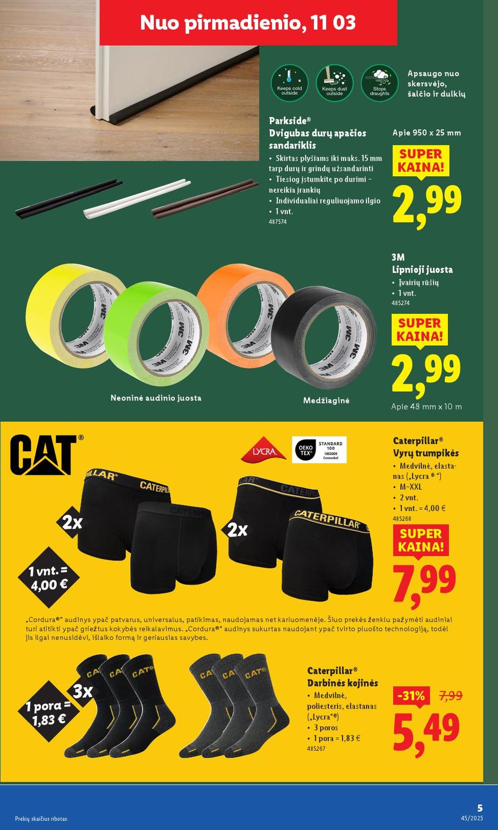 LIDL - Ne maisto prekių pasiūlymai (2025 11 03 - 2025 11 09) | 5