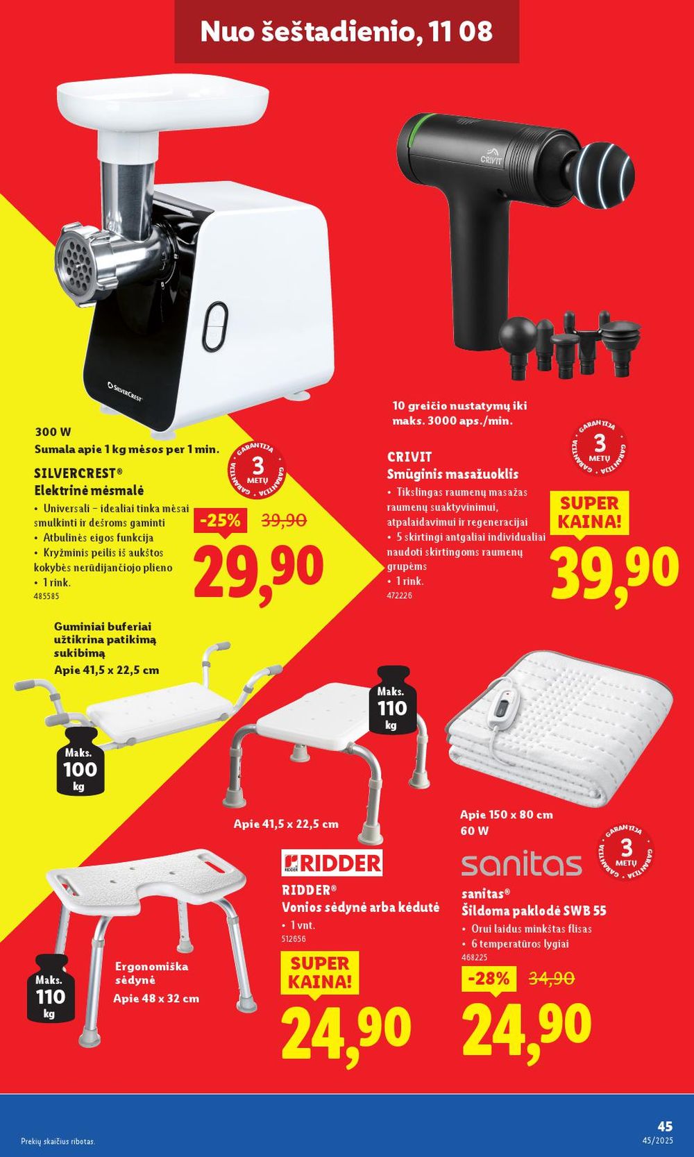 LIDL - Ne maisto prekių pasiūlymai (2025 11 03 - 2025 11 09) | 45