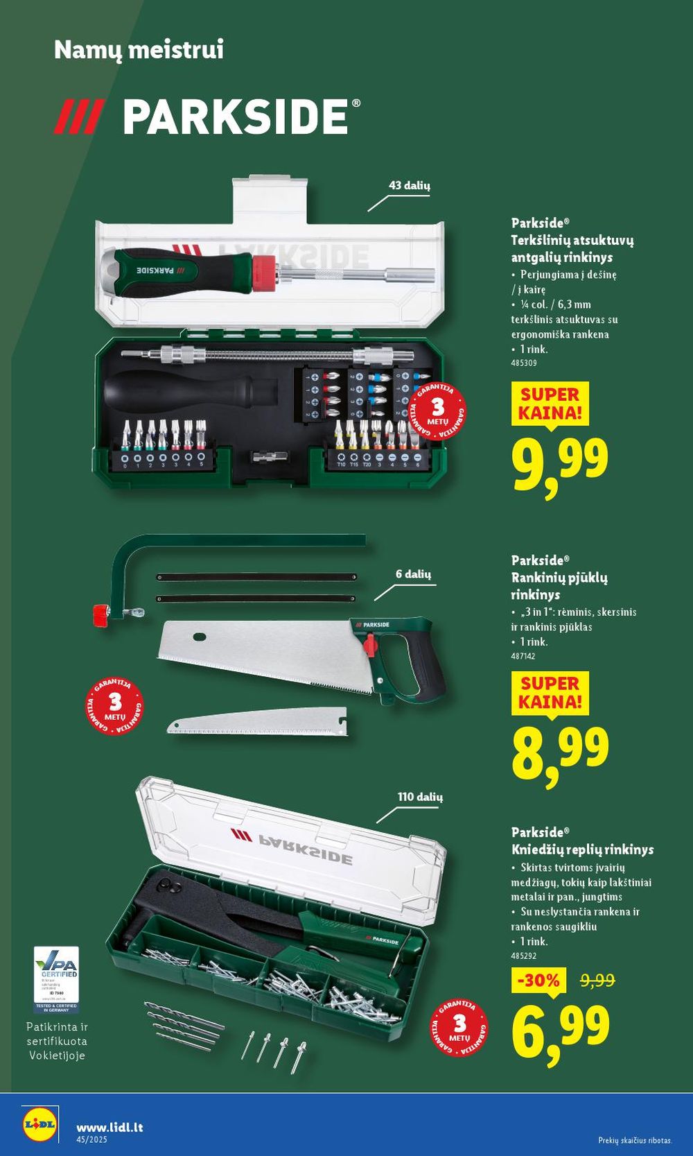 LIDL - Ne maisto prekių pasiūlymai (2025 11 03 - 2025 11 09) | 6