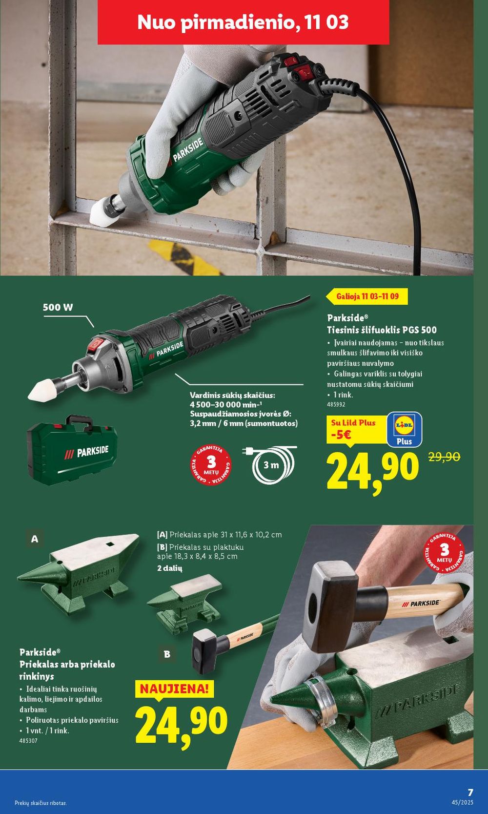 LIDL - Ne maisto prekių pasiūlymai (2025 11 03 - 2025 11 09) | 7