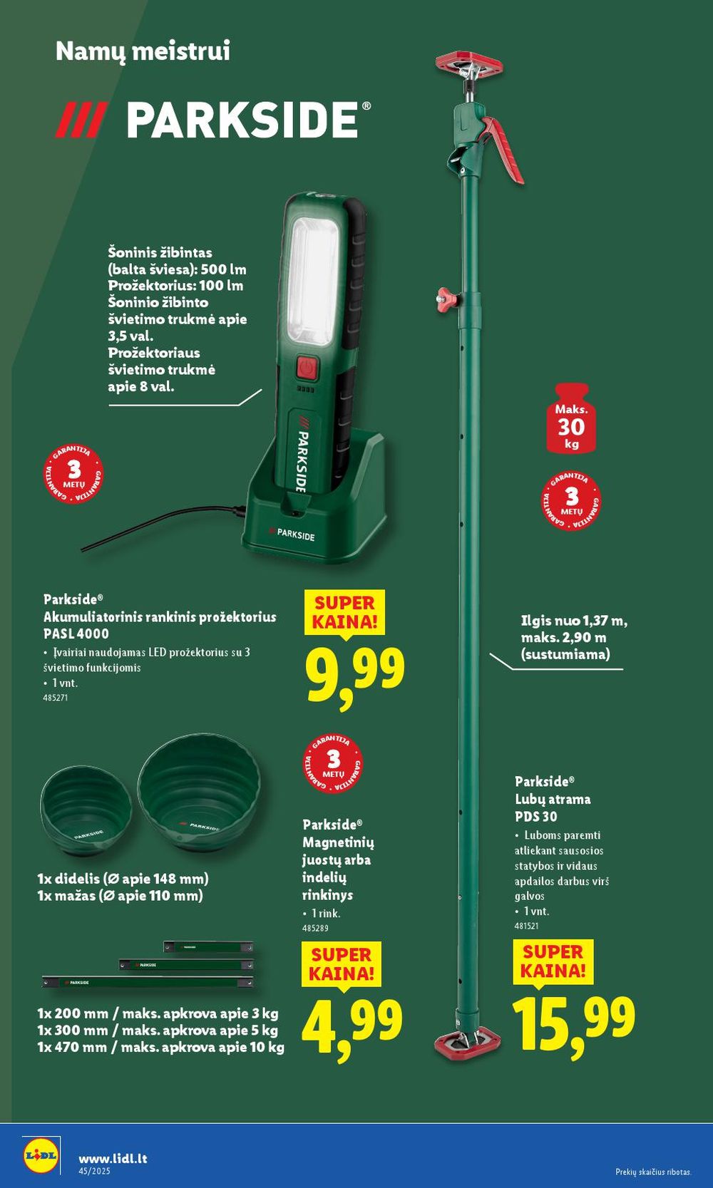 LIDL - Ne maisto prekių pasiūlymai (2025 11 03 - 2025 11 09) | 8