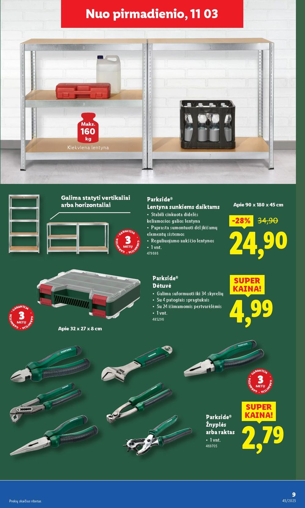 LIDL - Ne maisto prekių pasiūlymai (2025 11 03 - 2025 11 09) | 9