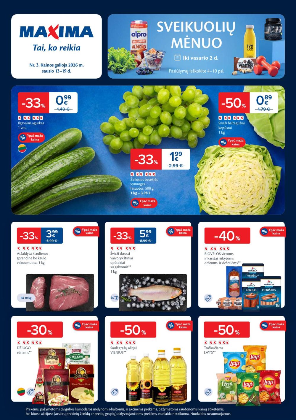 MAXIMA - Kaininis leidinys Nr.3 (2026 01 13 - 2026 01 19) | 1