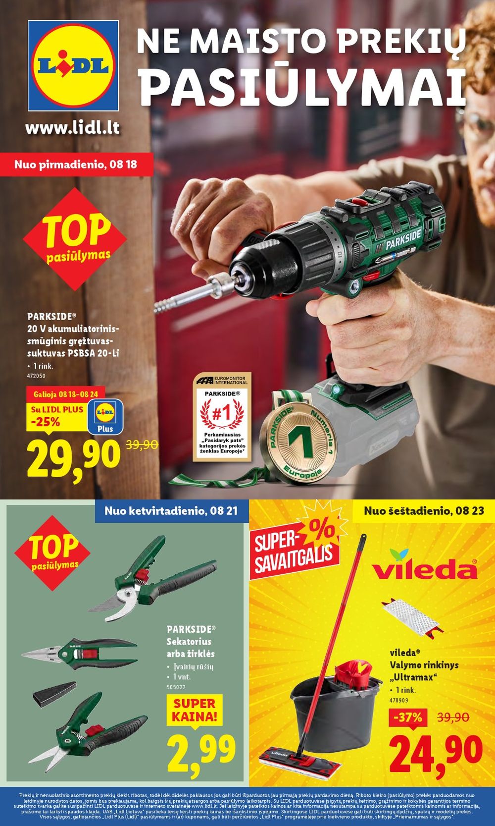 LIDL - Ne maisto prekių pasiūlymai (2025 08 18 - 2025 08 24) | 1