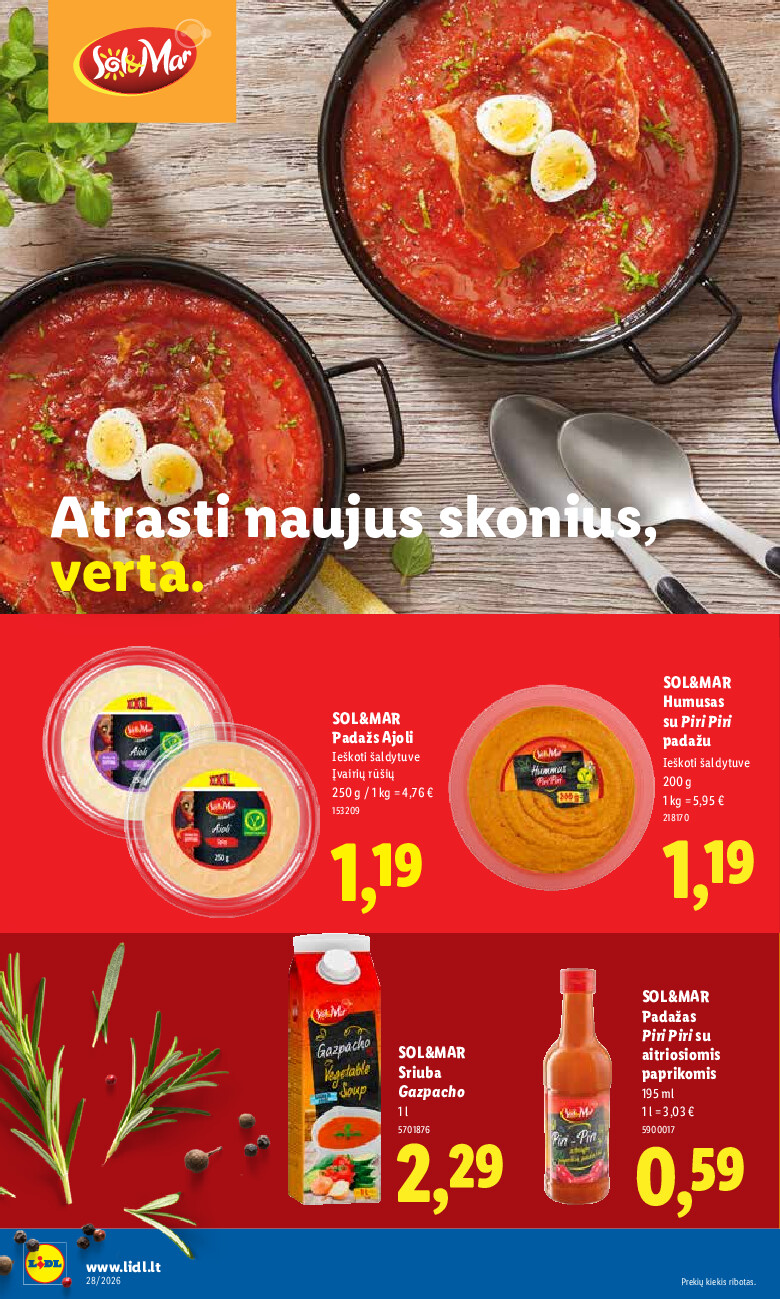 MAISTO PREKIŲ PASIŪLYMAI (2026-07-06 - 2026-07-12) | 28