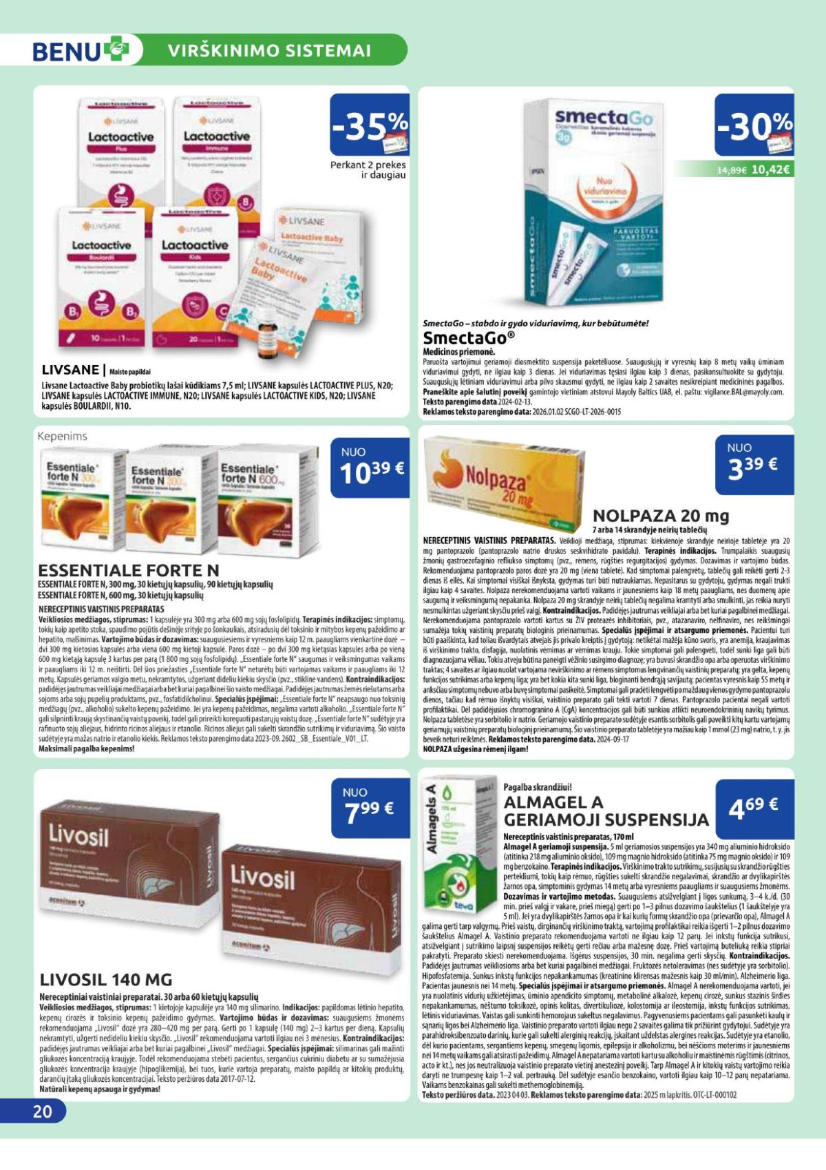 BENU VAISTINĖ (2026 03 01 - 2026 03 31) | 20