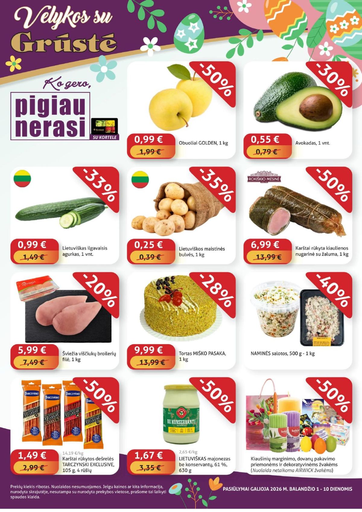 GRŪSTĖ - Ko gero pigiau nerasi (2026 04 01 - 2026 04 10) | 1