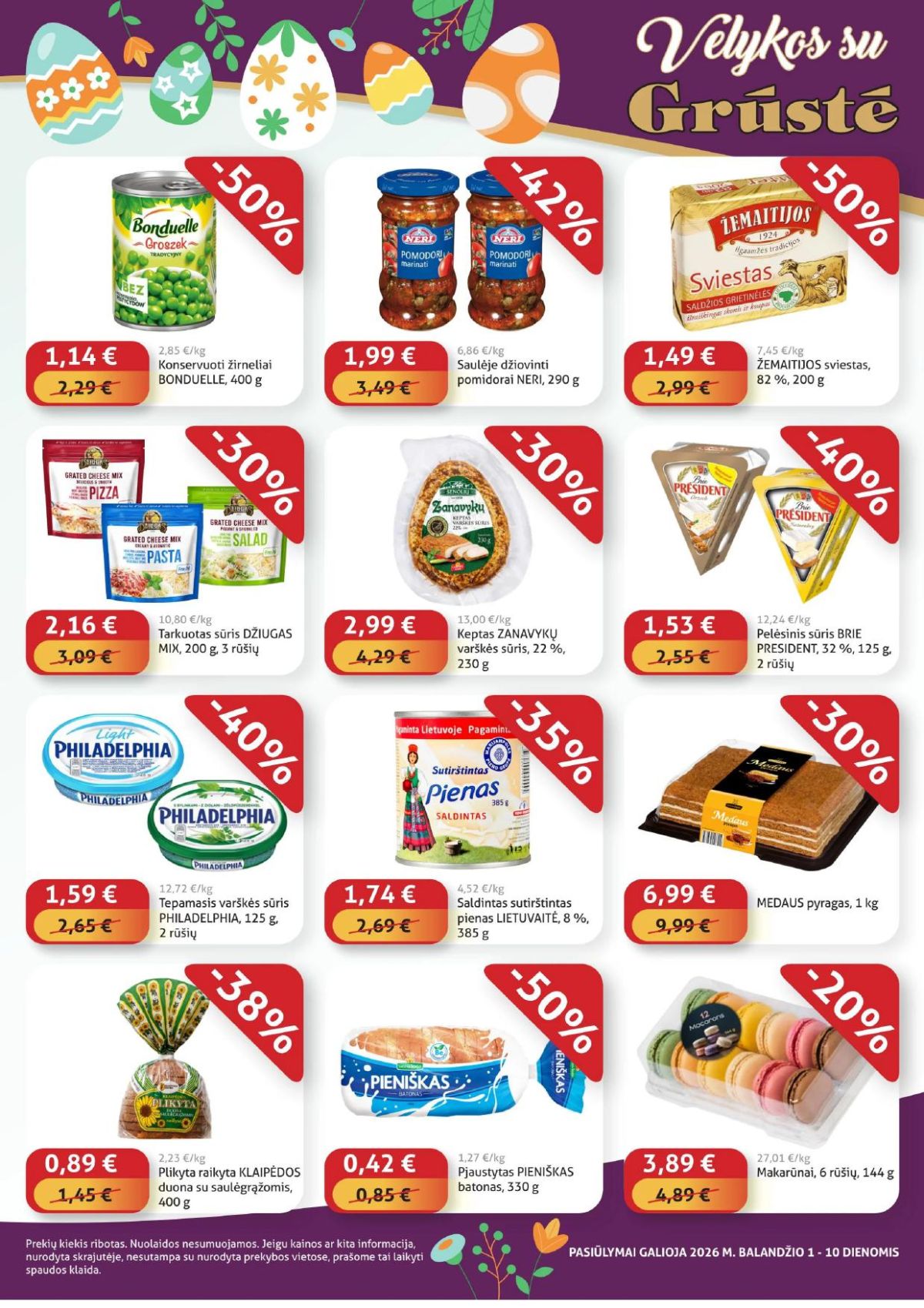GRŪSTĖ - Ko gero pigiau nerasi (2026 04 01 - 2026 04 10) | 2