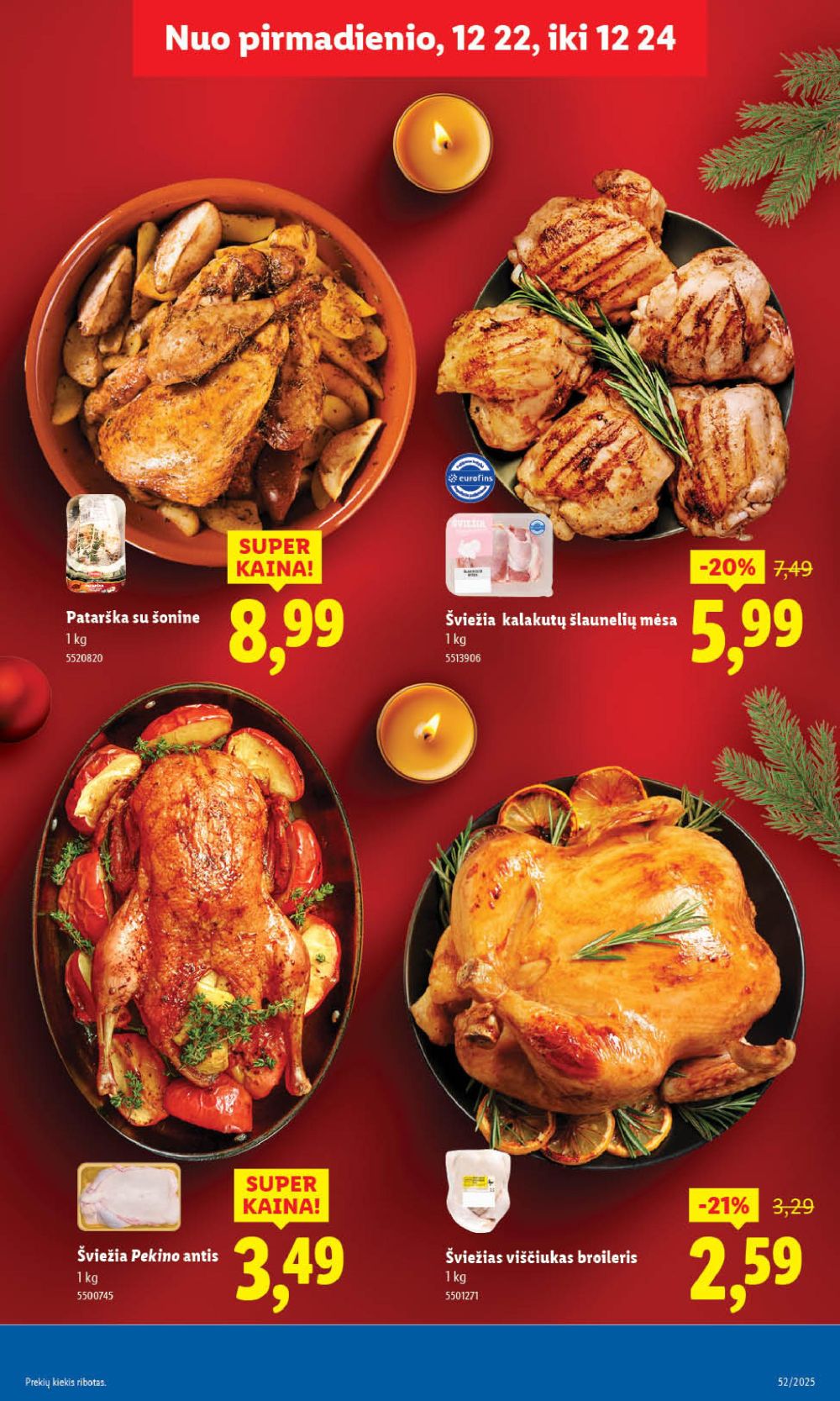 LIDL - Maisto prekių pasiūlymai (2025 12 22 - 2025 12 28) | 12