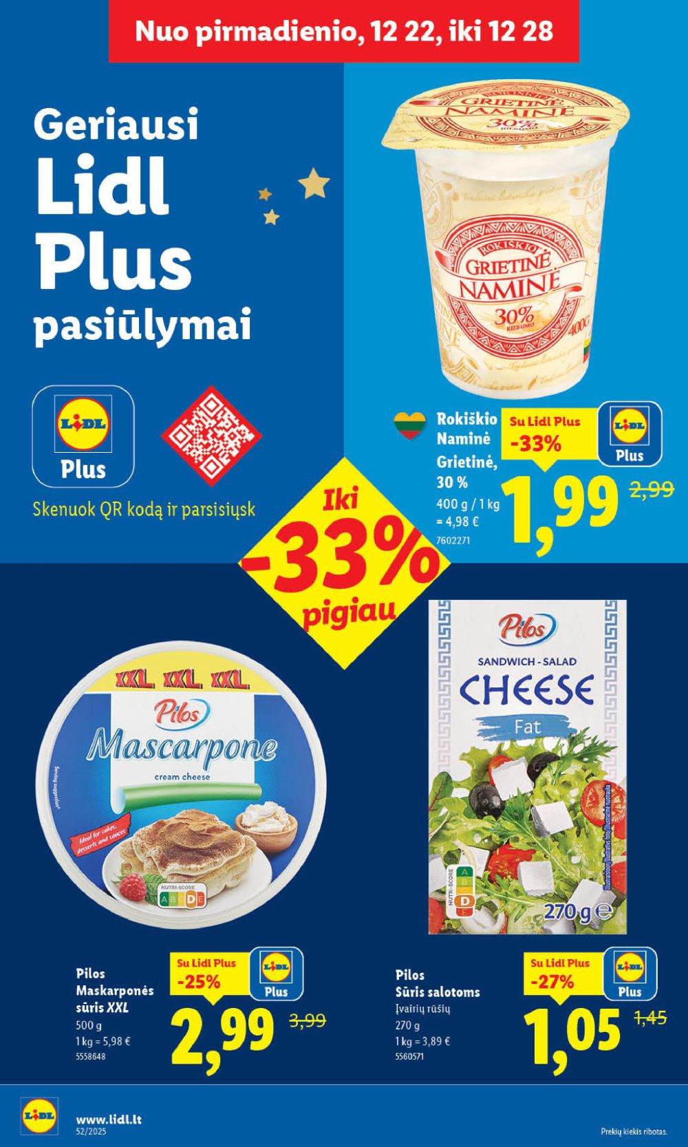 LIDL - Maisto prekių pasiūlymai (2025 12 22 - 2025 12 28) | 17
