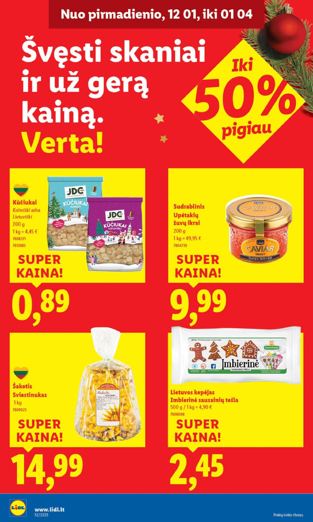 LIDL - Maisto prekių pasiūlymai (2025 12 22 - 2025 12 28) | 19