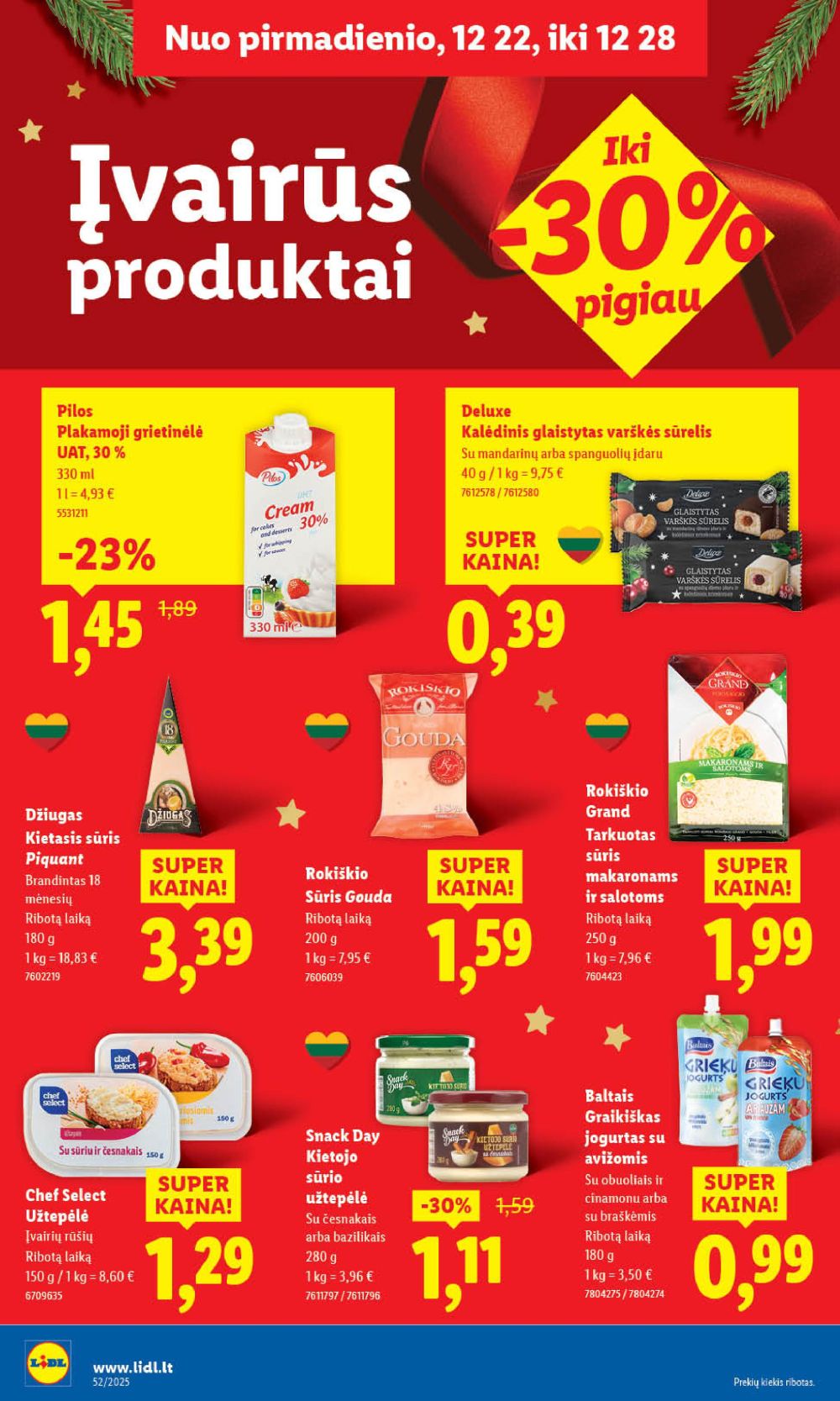LIDL - Maisto prekių pasiūlymai (2025 12 22 - 2025 12 28) | 21
