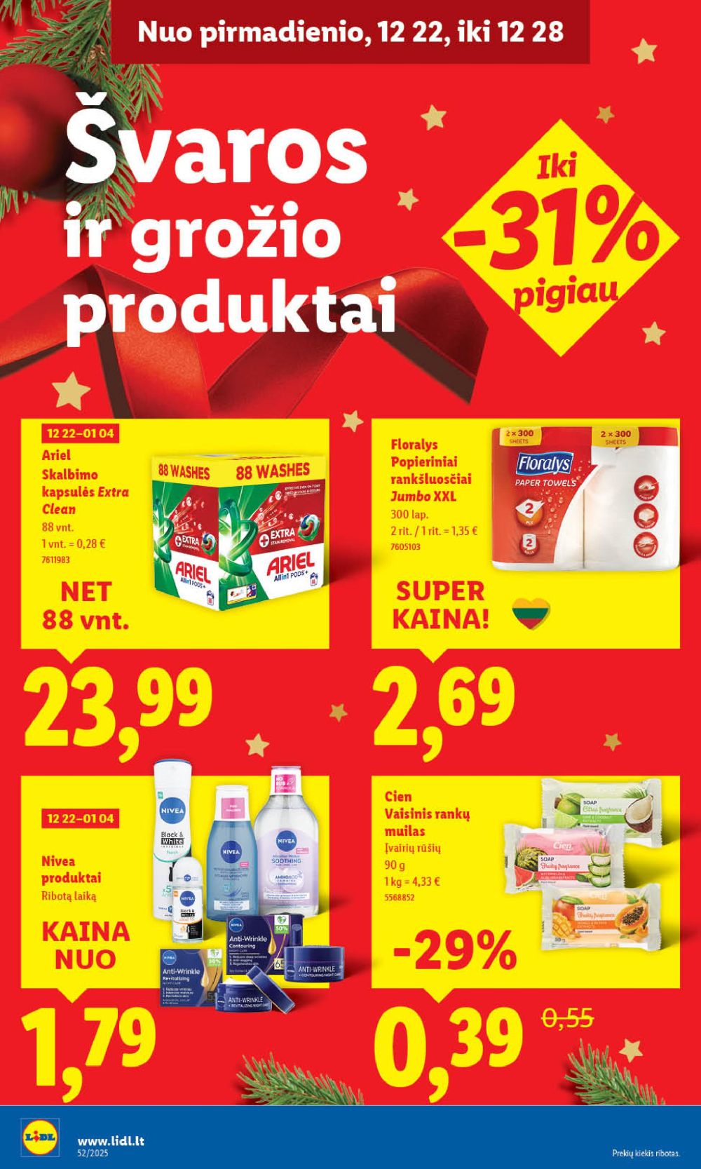 LIDL - Maisto prekių pasiūlymai (2025 12 22 - 2025 12 28) | 36